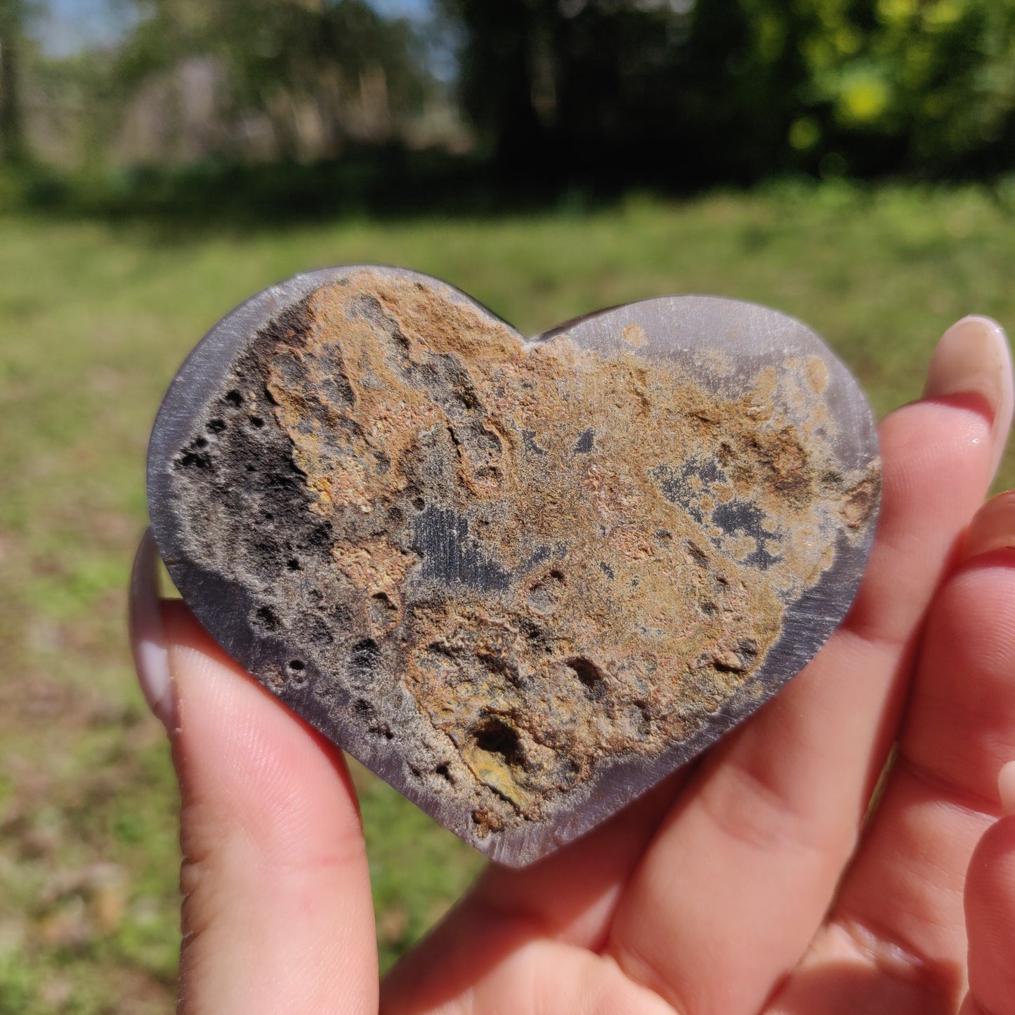 Amethyst Geode Heart (#6A) - Simply Affinity