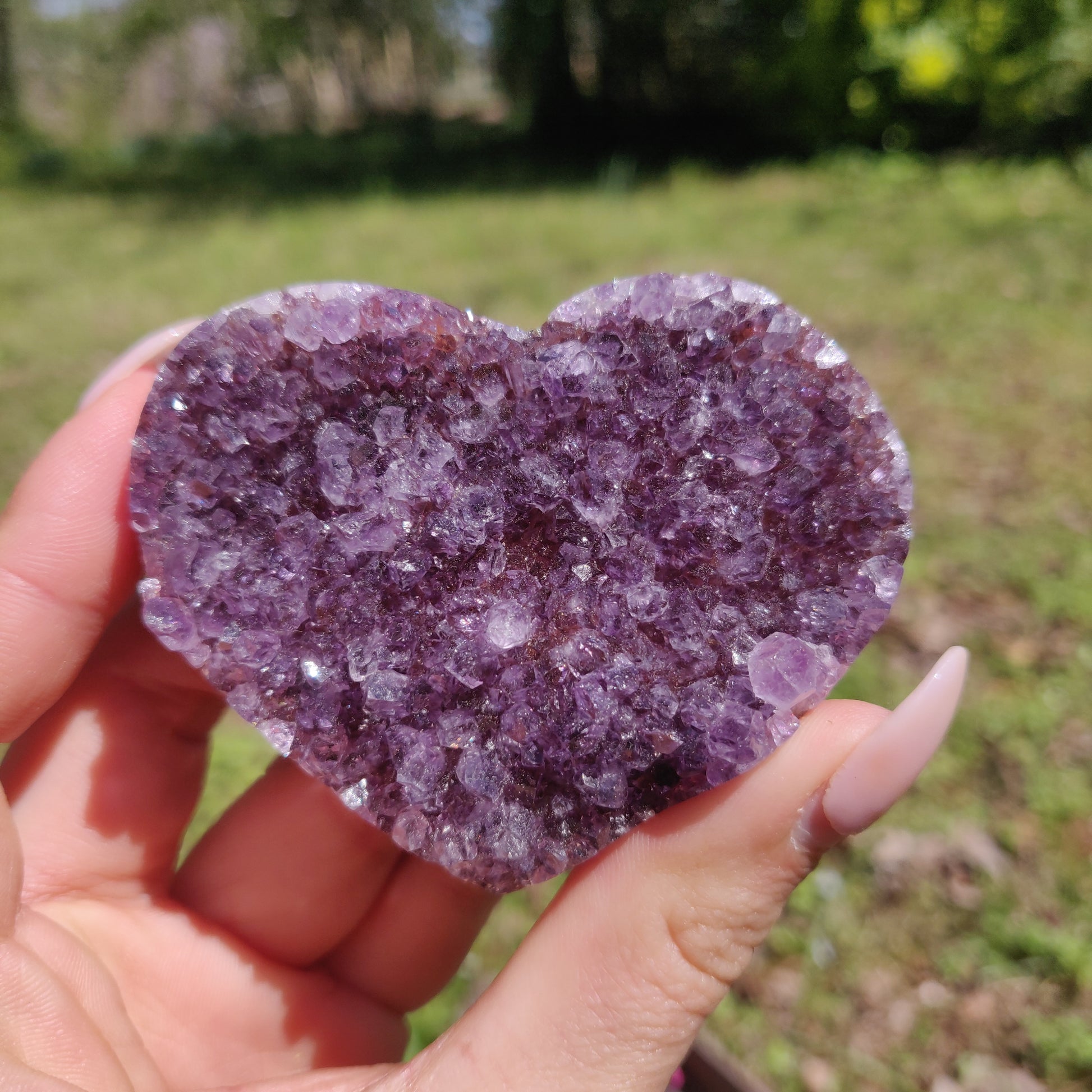 Amethyst Geode Heart (#6A) - Simply Affinity