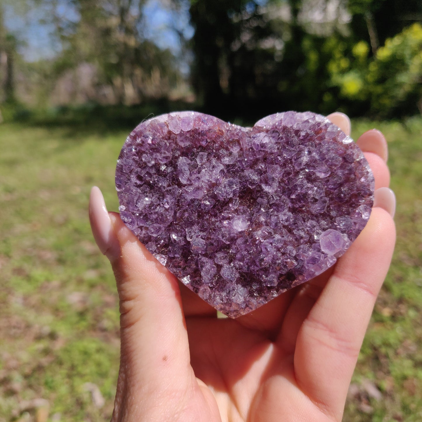Amethyst Geode Heart (#6A) - Simply Affinity