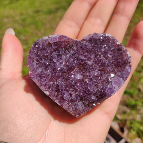 Amethyst Geode Heart (#6A) - Simply Affinity