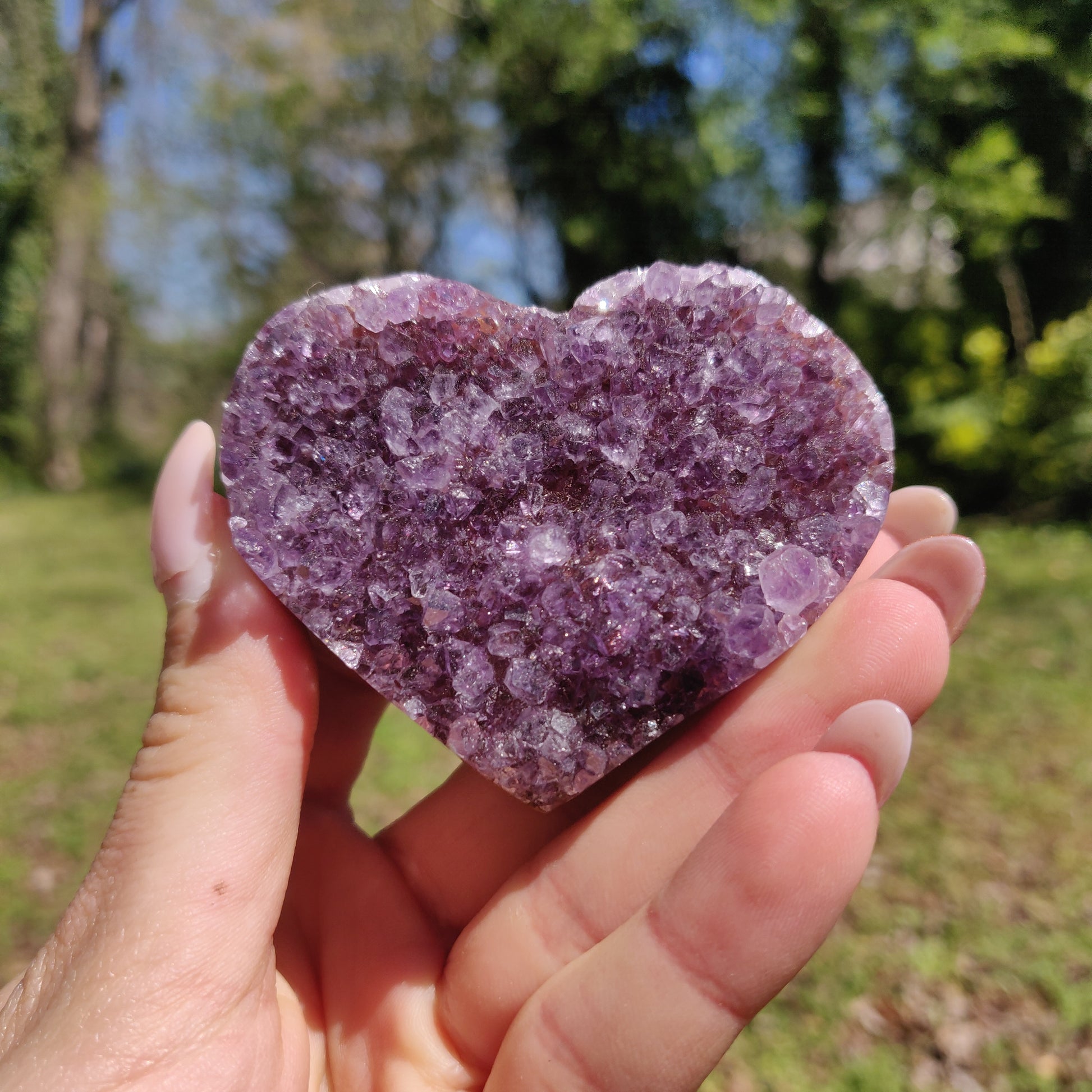 Amethyst Geode Heart (#6A) - Simply Affinity