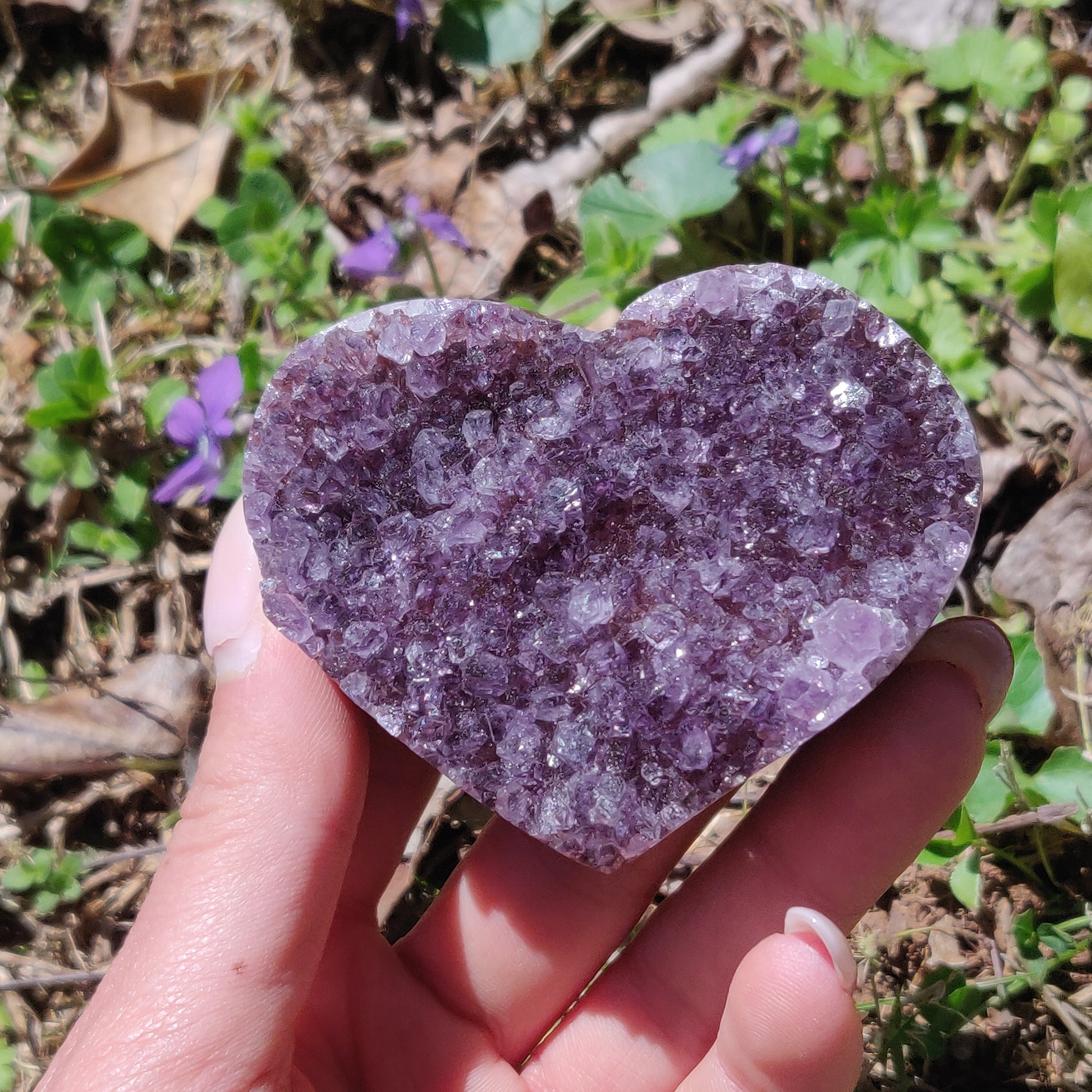 Amethyst Geode Heart (#6A) - Simply Affinity