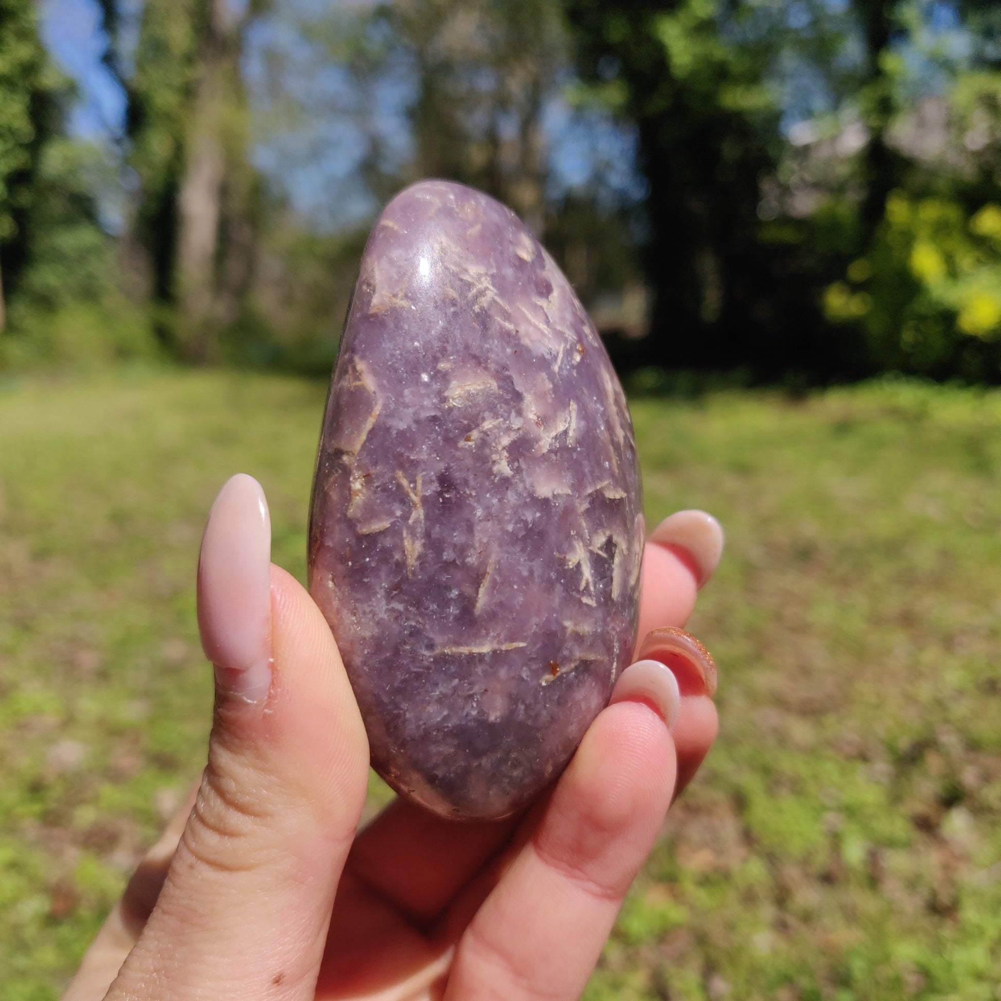 Lepidolite Palm Stone (#11) - Simply Affinity