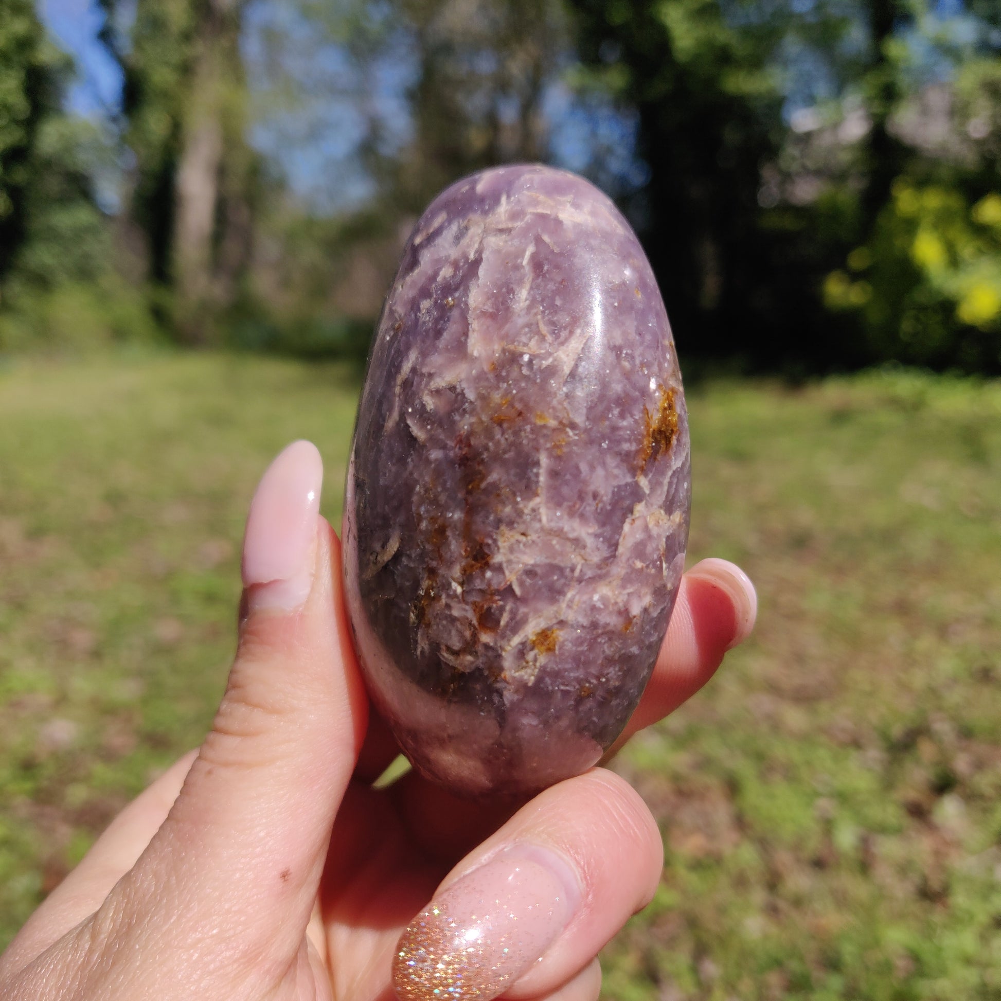 Lepidolite Palm Stone (#11) - Simply Affinity