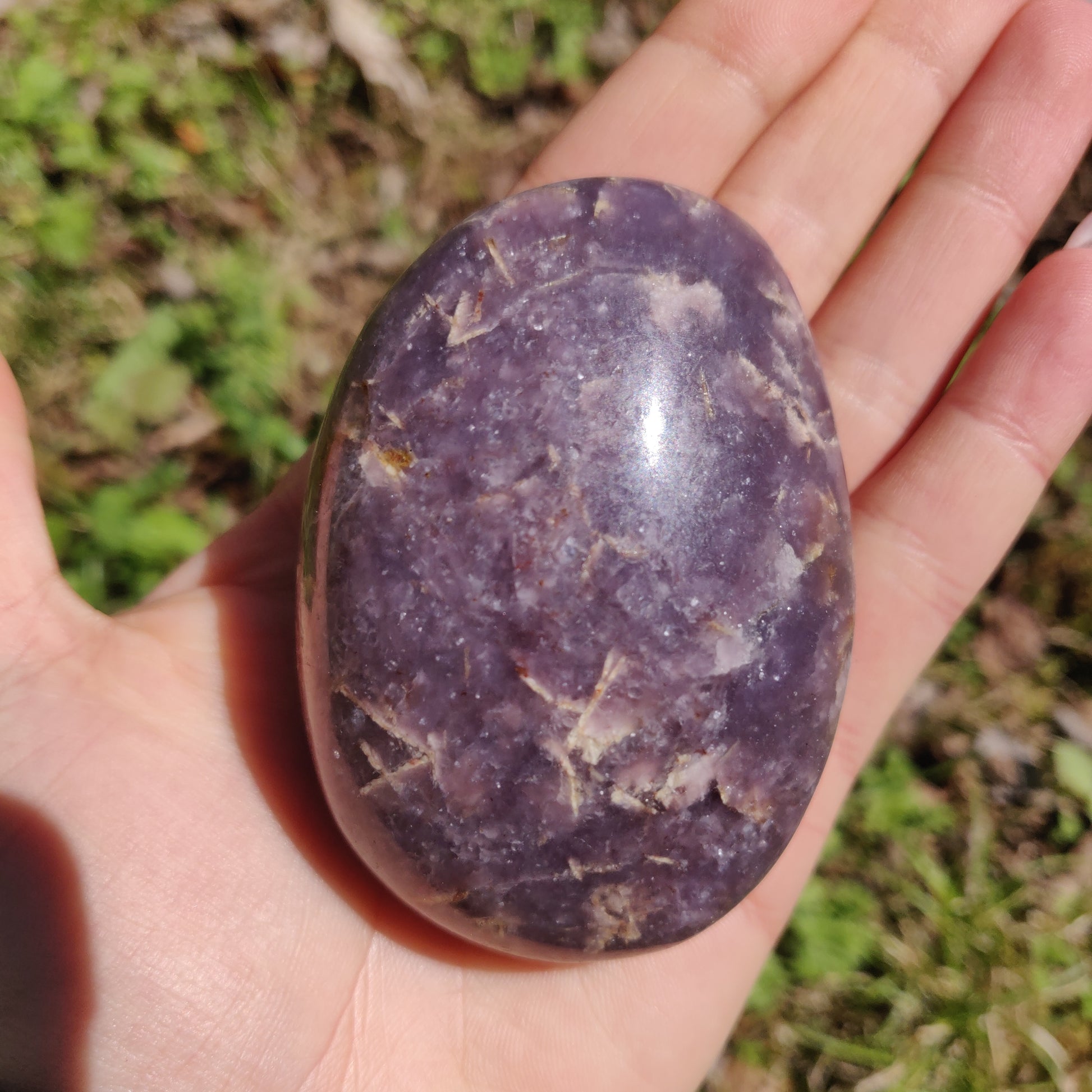 Lepidolite Palm Stone (#11) - Simply Affinity
