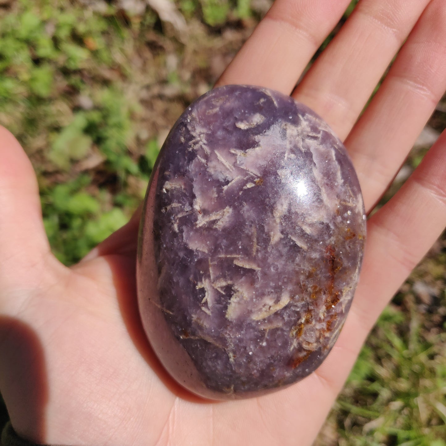 Lepidolite Palm Stone (#11) - Simply Affinity
