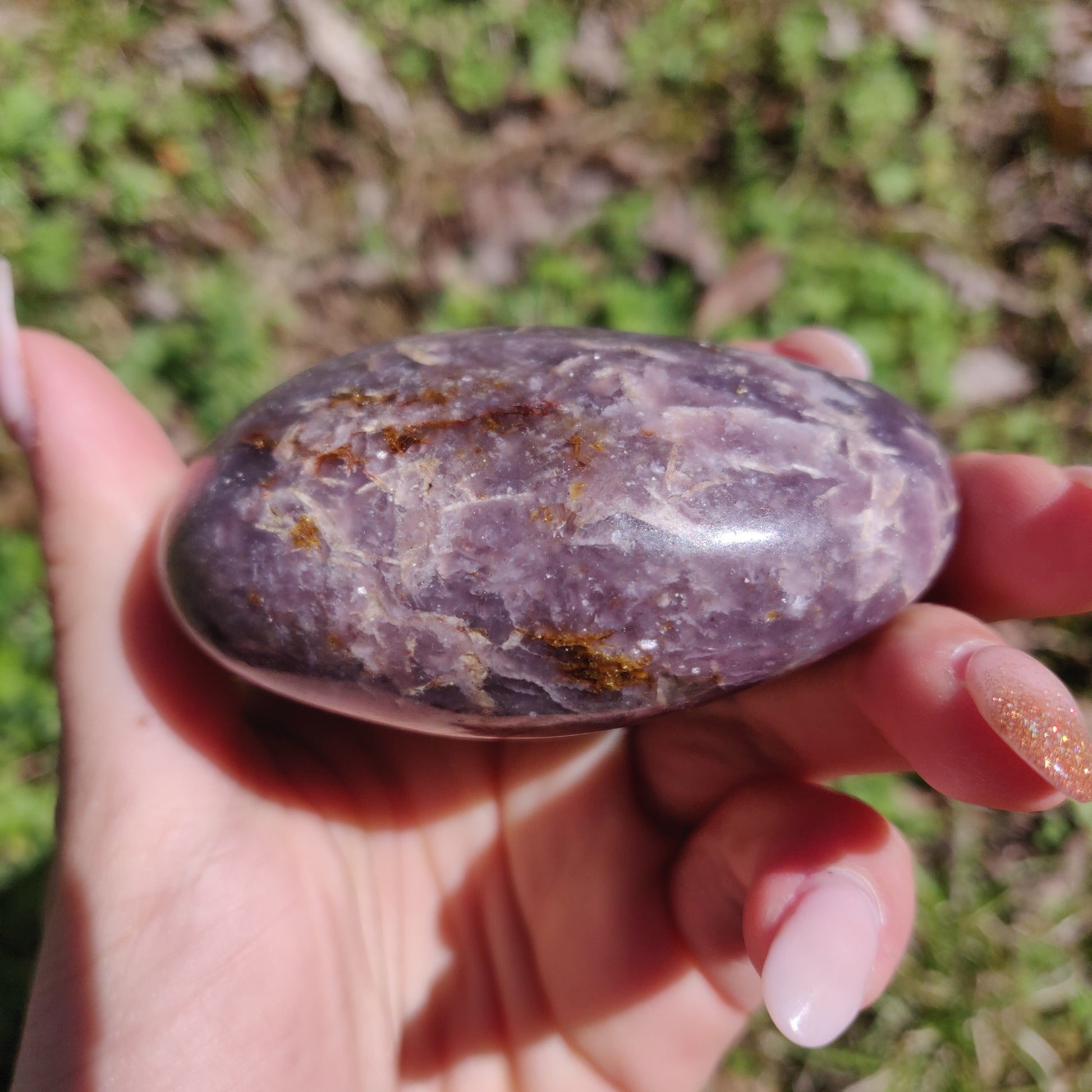 Lepidolite Palm Stone (#11) - Simply Affinity