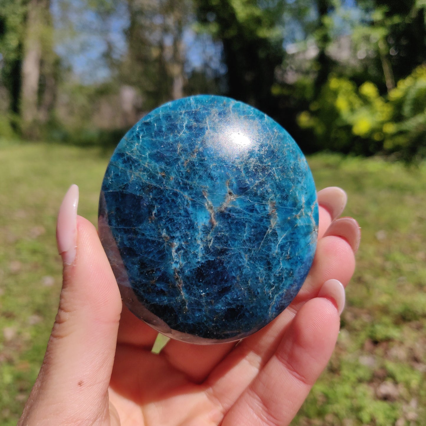 Blue Apatite Palm Stone (#3) - Simply Affinity