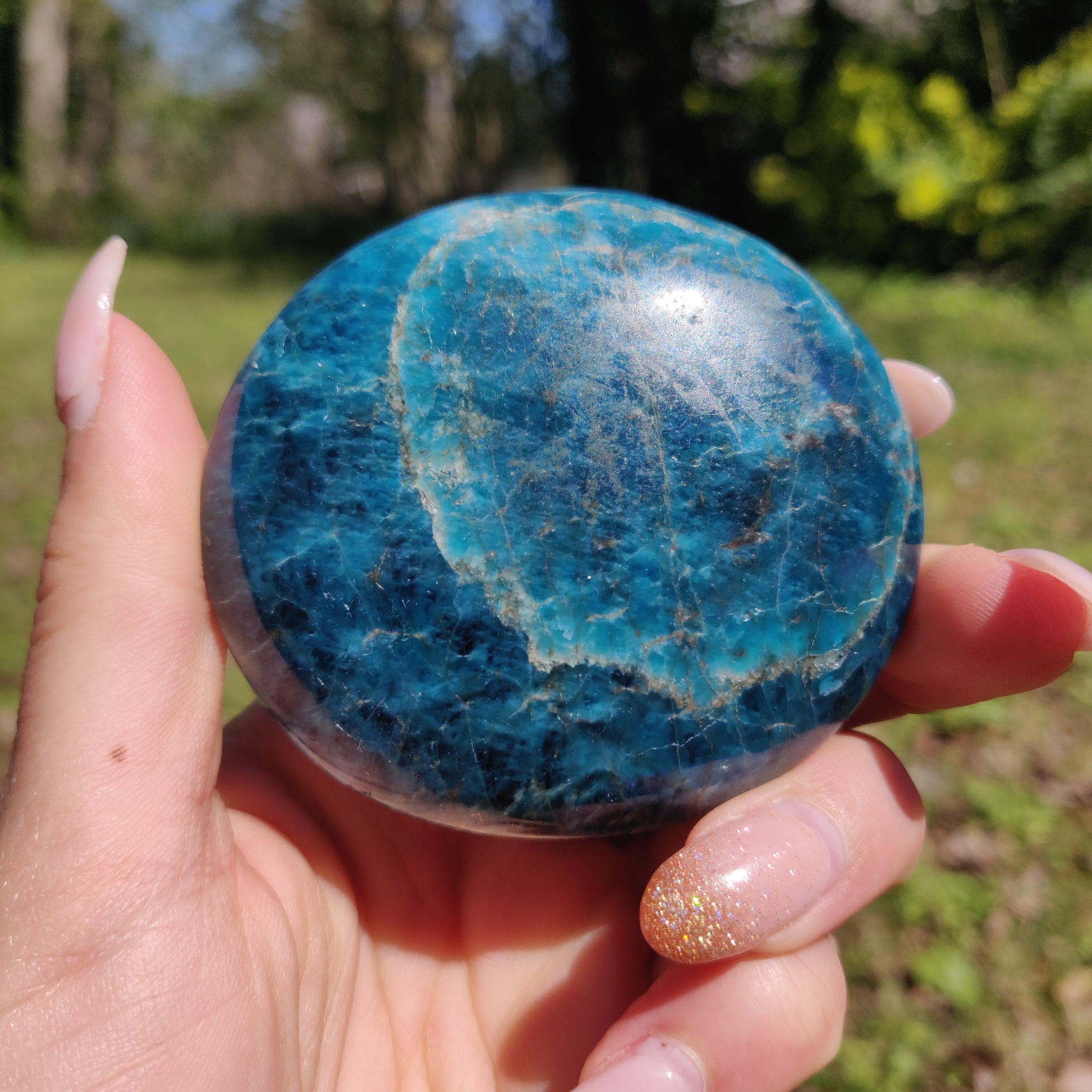 Blue Apatite Palm Stone (#3) - Simply Affinity