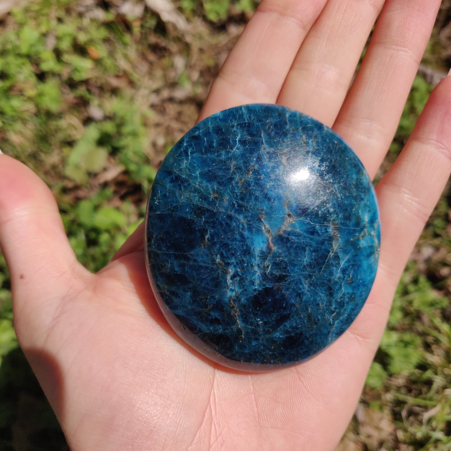 Blue Apatite Palm Stone (#3) - Simply Affinity