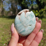 Blue Aragonite Palm Stone (#6) - Simply Affinity