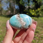 Blue Aragonite Palm Stone (#12) - Simply Affinity
