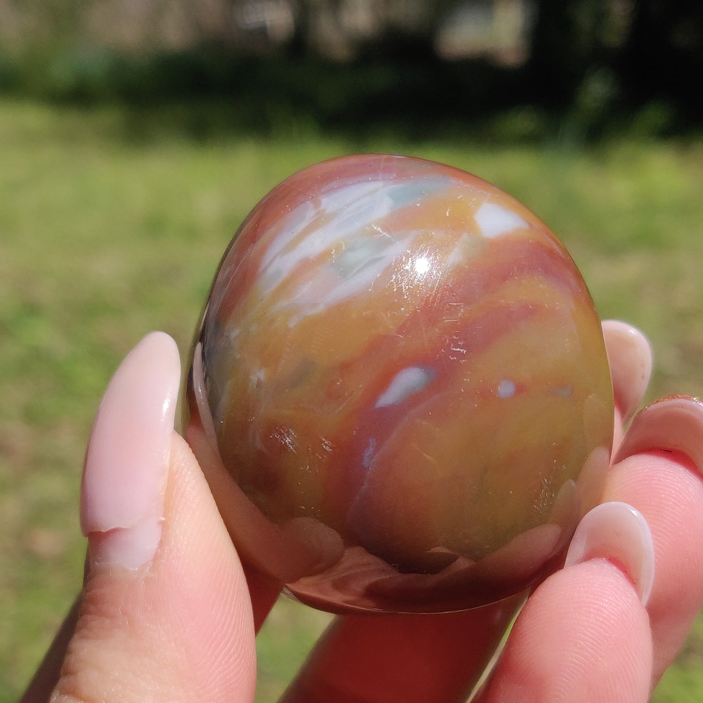 Rainbow Spirit Jasper Palm Stone (#20) - Simply Affinity