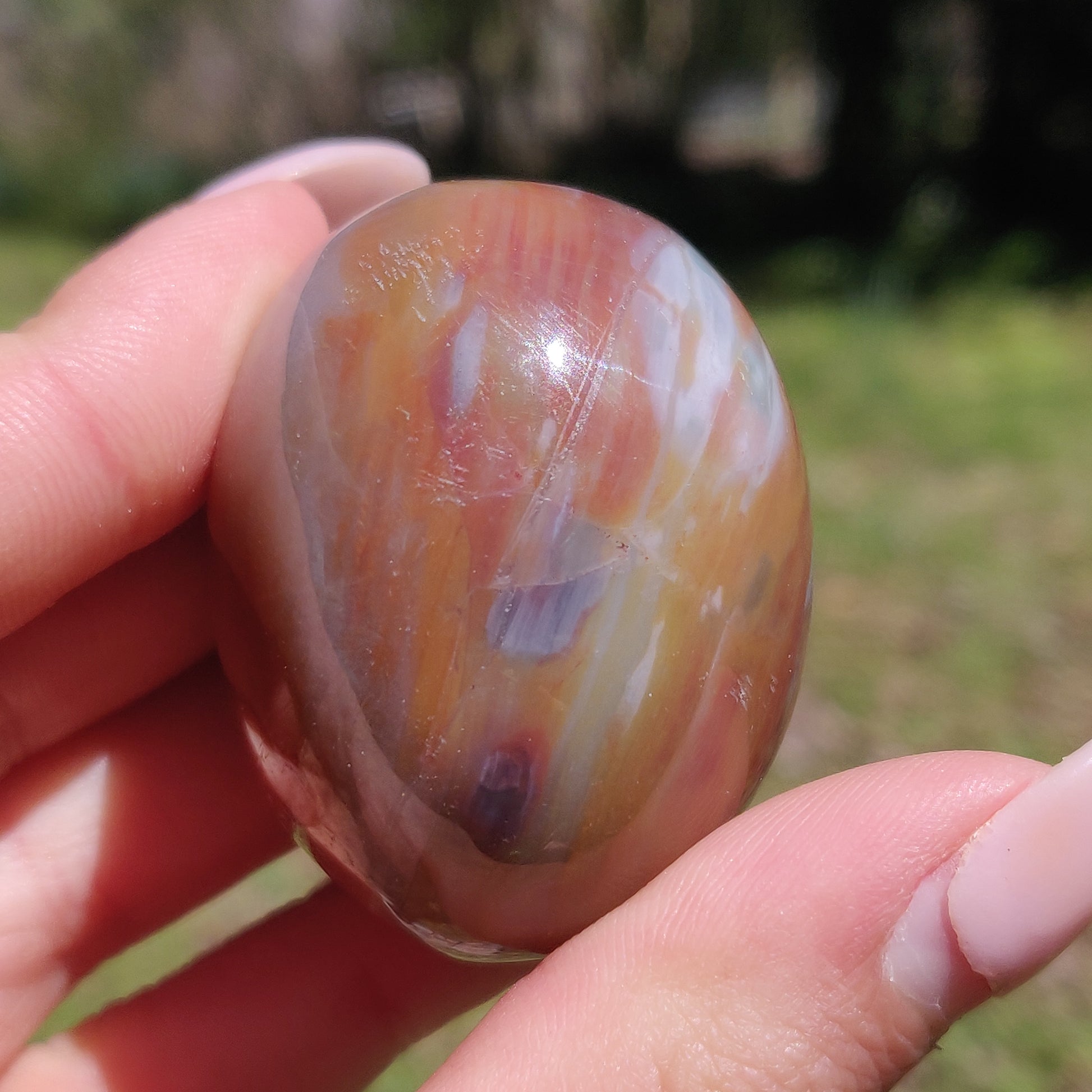 Rainbow Spirit Jasper Palm Stone (#20) - Simply Affinity