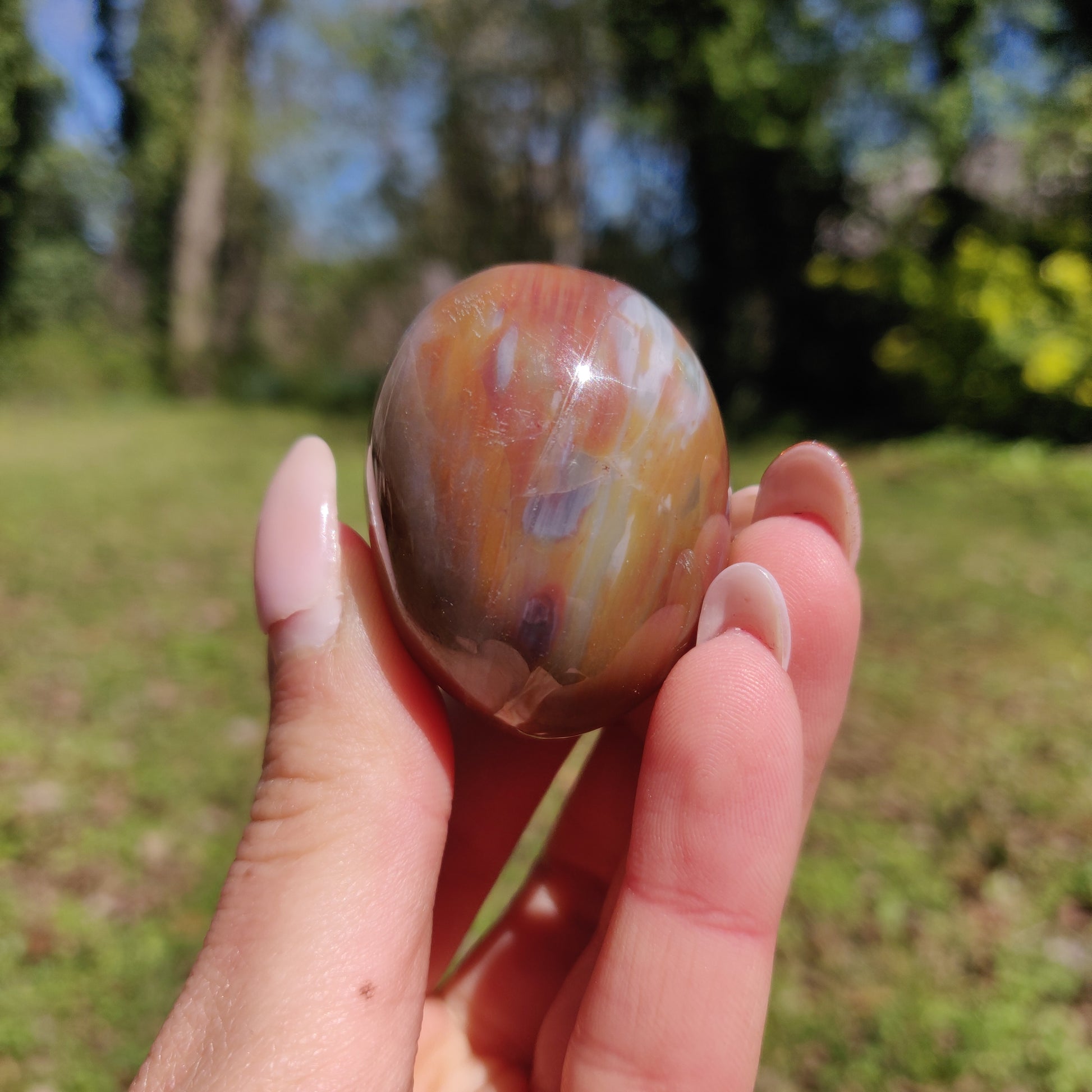 Rainbow Spirit Jasper Palm Stone (#20) - Simply Affinity