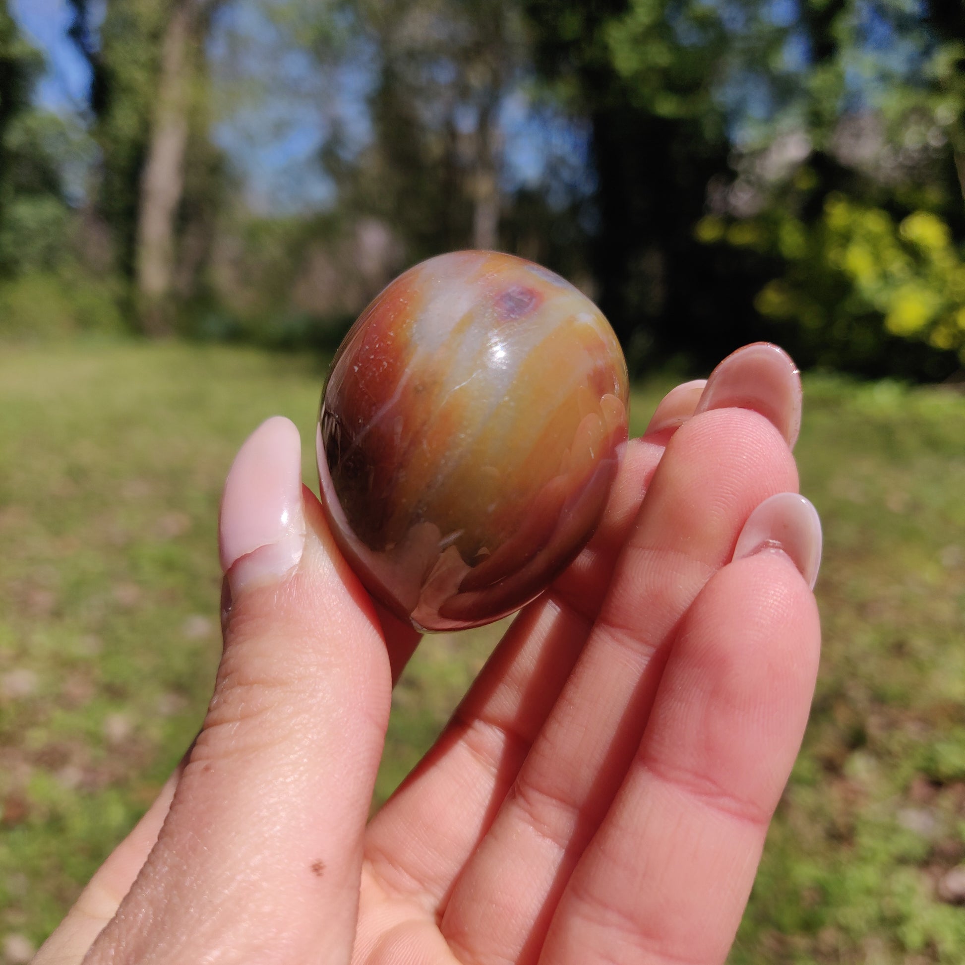 Rainbow Spirit Jasper Palm Stone (#20) - Simply Affinity
