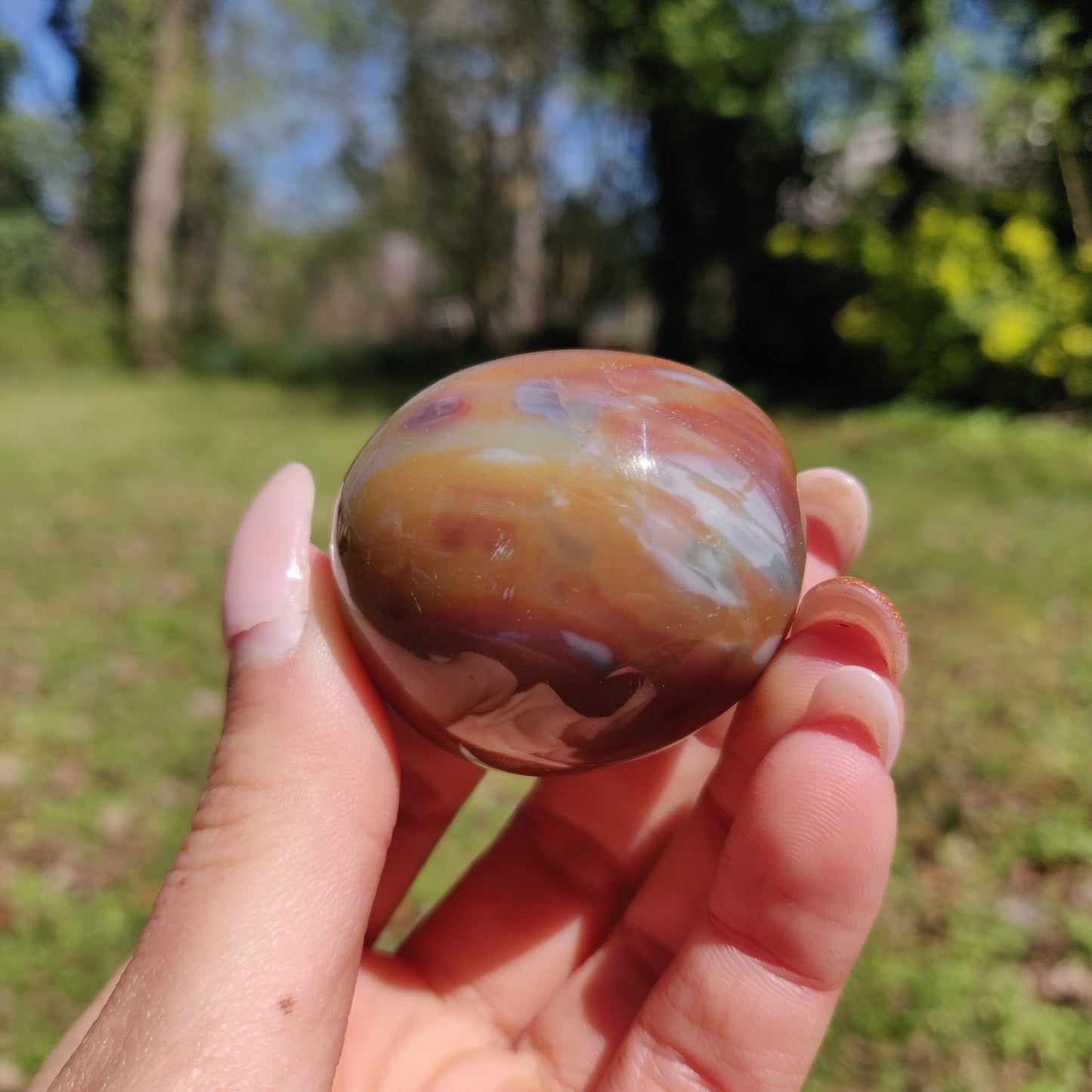 Rainbow Spirit Jasper Palm Stone (#20) - Simply Affinity