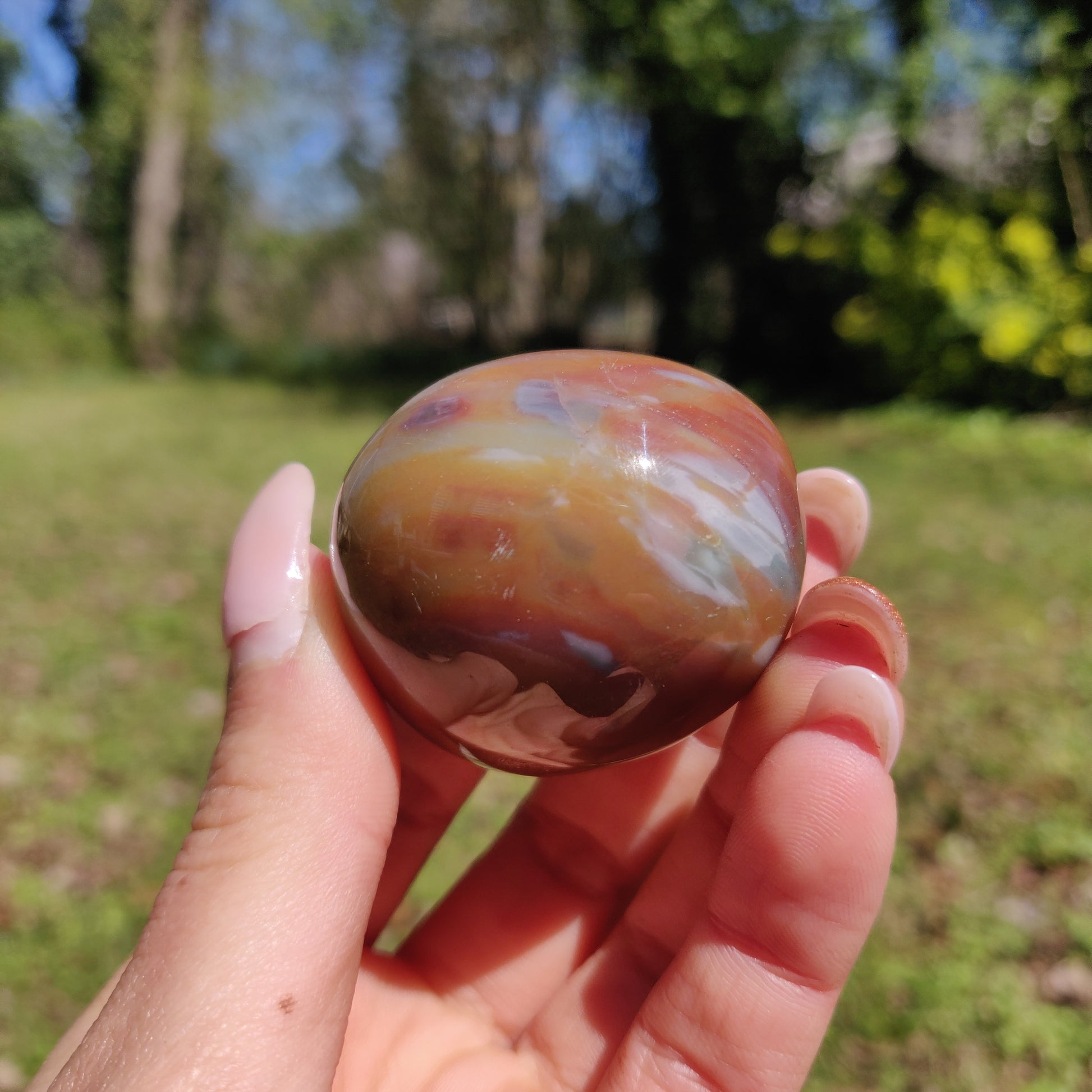 Rainbow Spirit Jasper Palm Stone (#20) - Simply Affinity