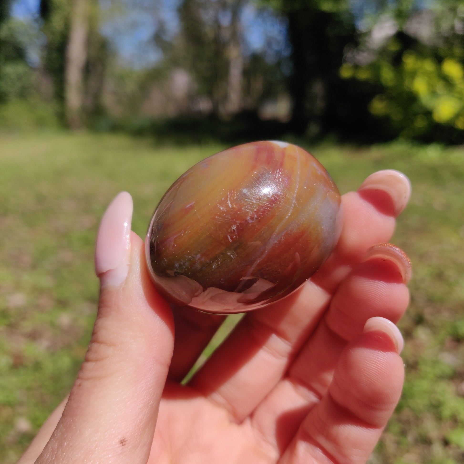Rainbow Spirit Jasper Palm Stone (#20) - Simply Affinity