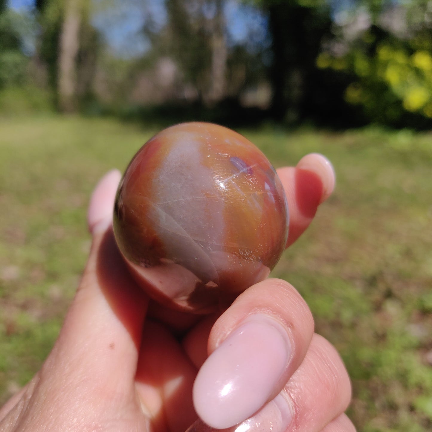 Rainbow Spirit Jasper Palm Stone (#20) - Simply Affinity