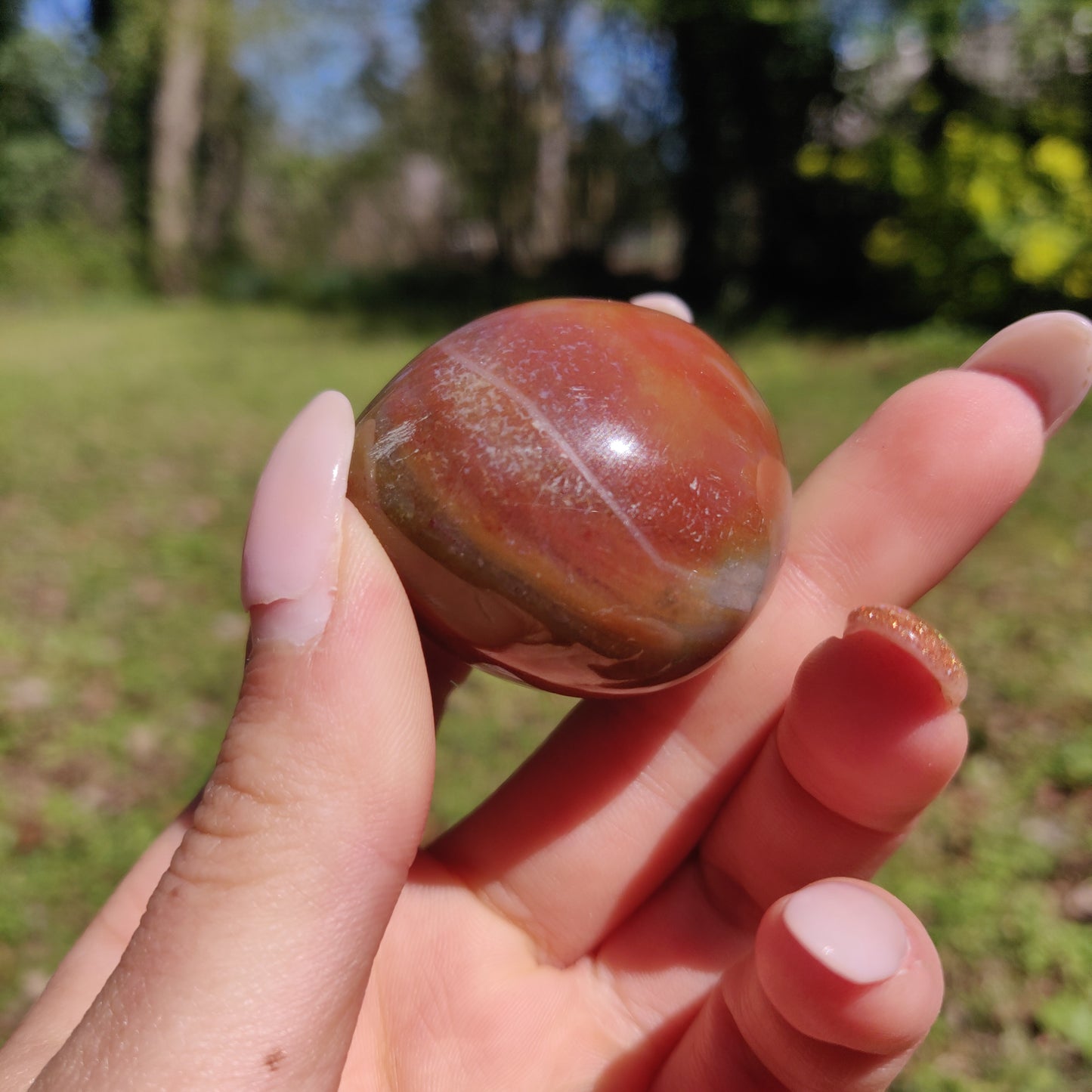 Rainbow Spirit Jasper Palm Stone (#20) - Simply Affinity
