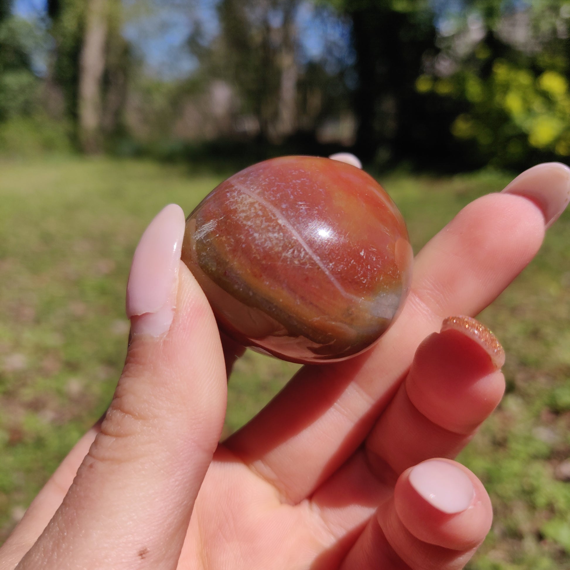 Rainbow Spirit Jasper Palm Stone (#20) - Simply Affinity