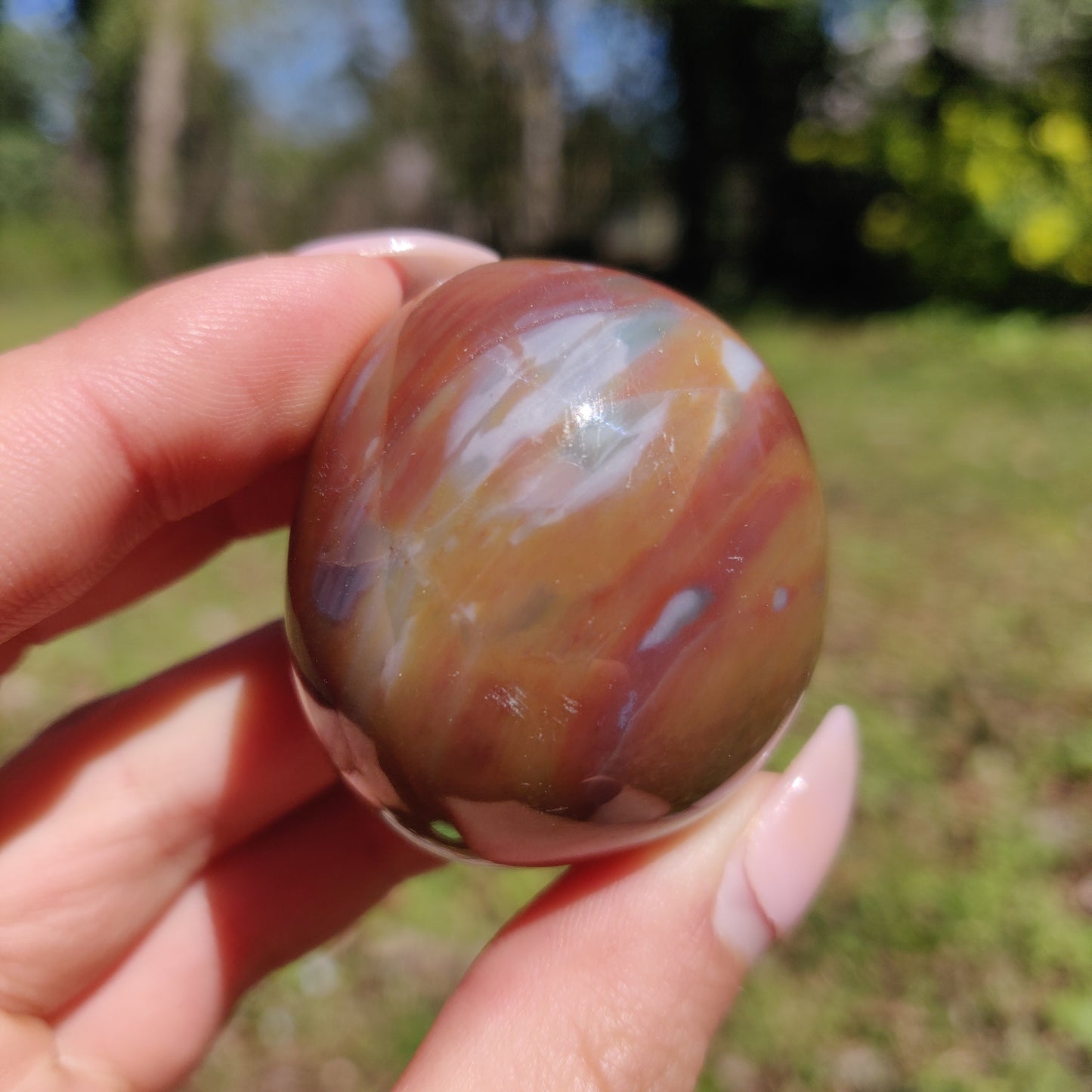 Rainbow Spirit Jasper Palm Stone (#20) - Simply Affinity