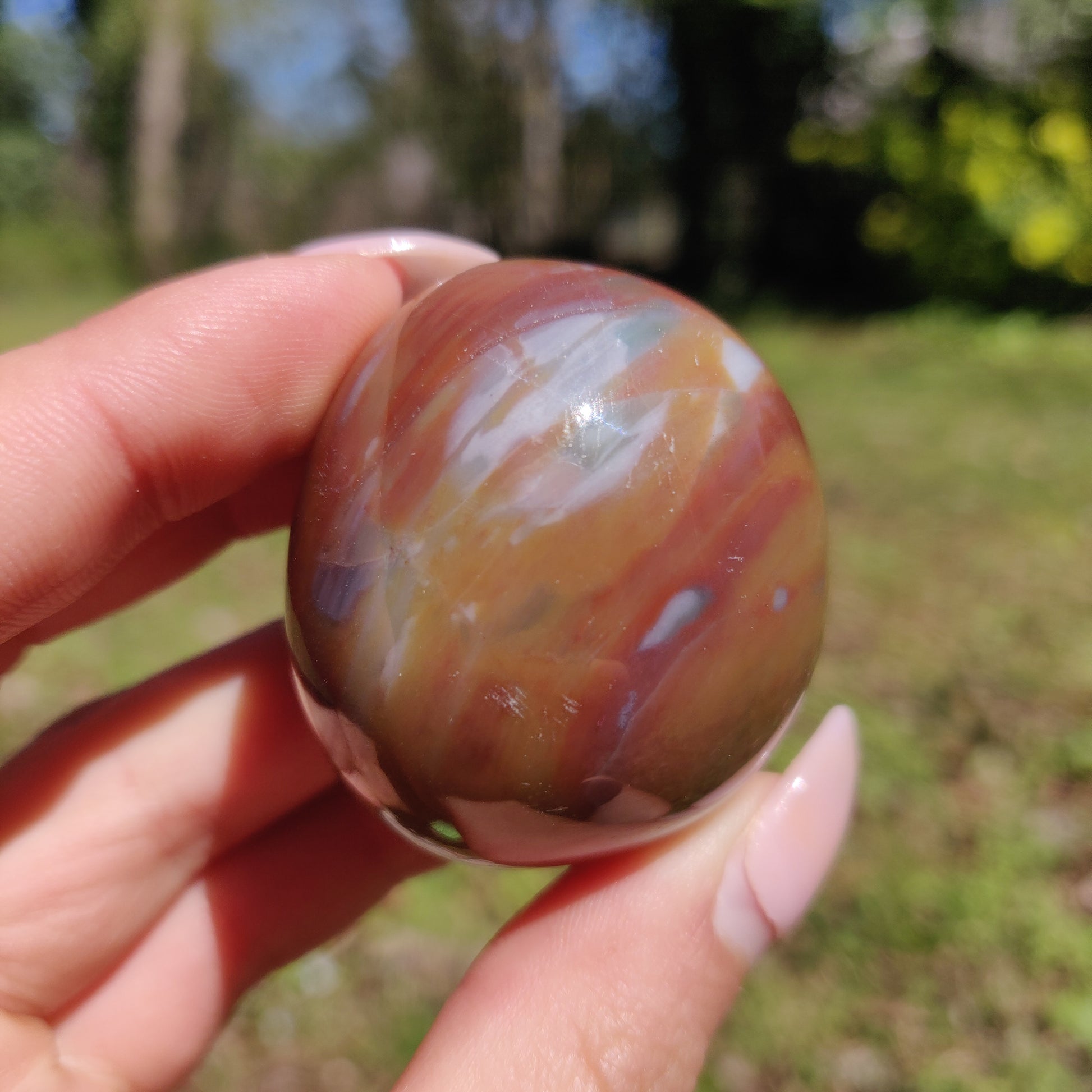 Rainbow Spirit Jasper Palm Stone (#20) - Simply Affinity