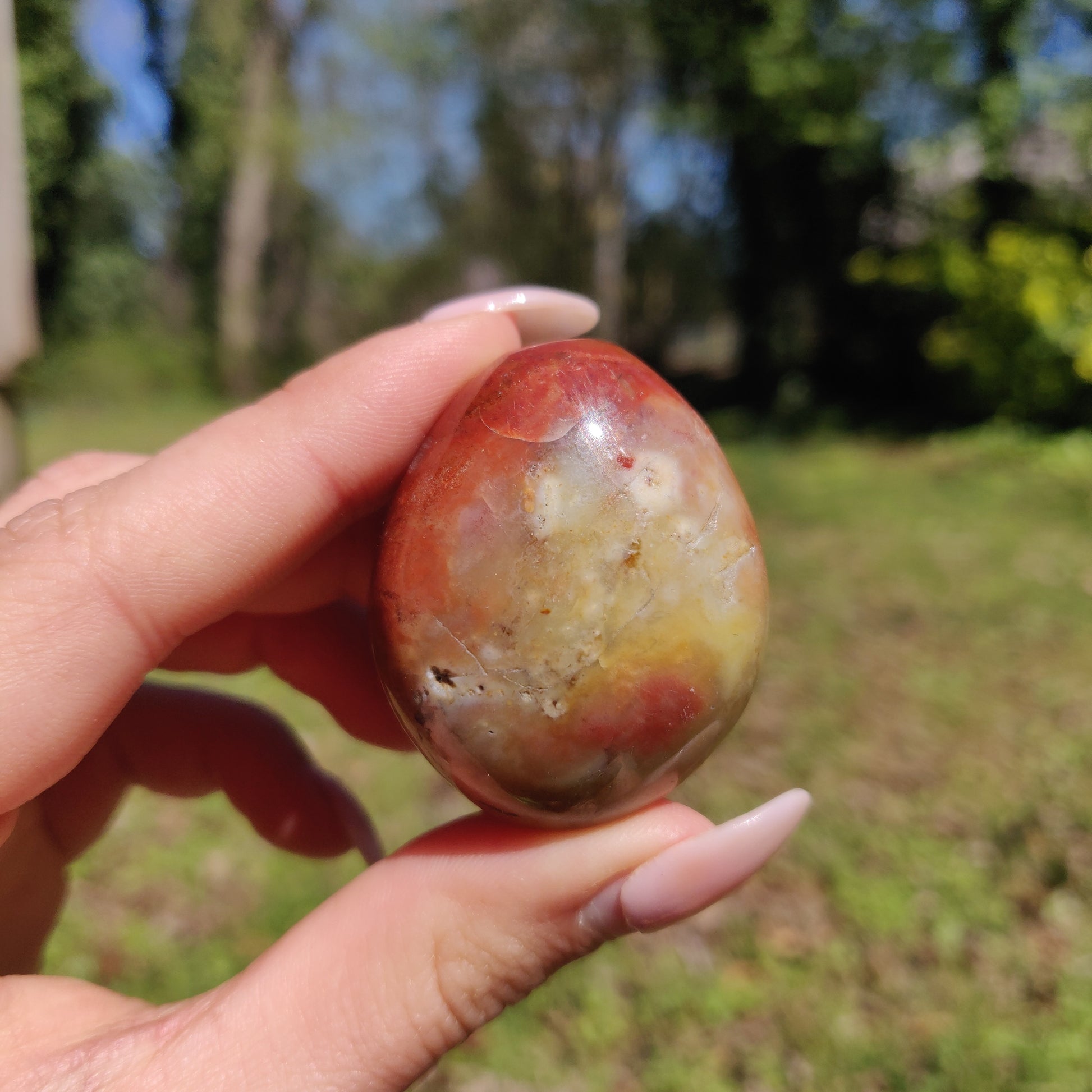 Rainbow Spirit Jasper Palm Stone (#21) - Simply Affinity