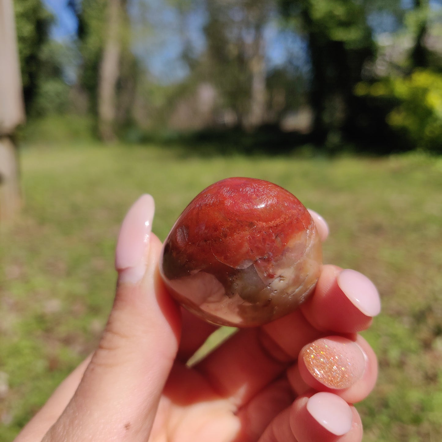 Rainbow Spirit Jasper Palm Stone (#21) - Simply Affinity