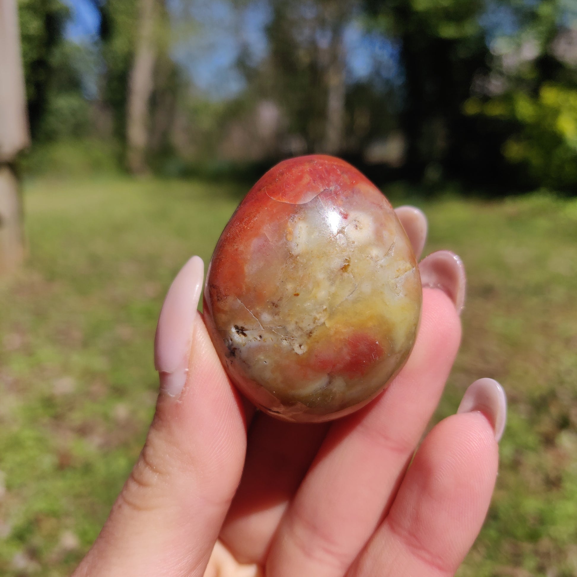 Rainbow Spirit Jasper Palm Stone (#21) - Simply Affinity