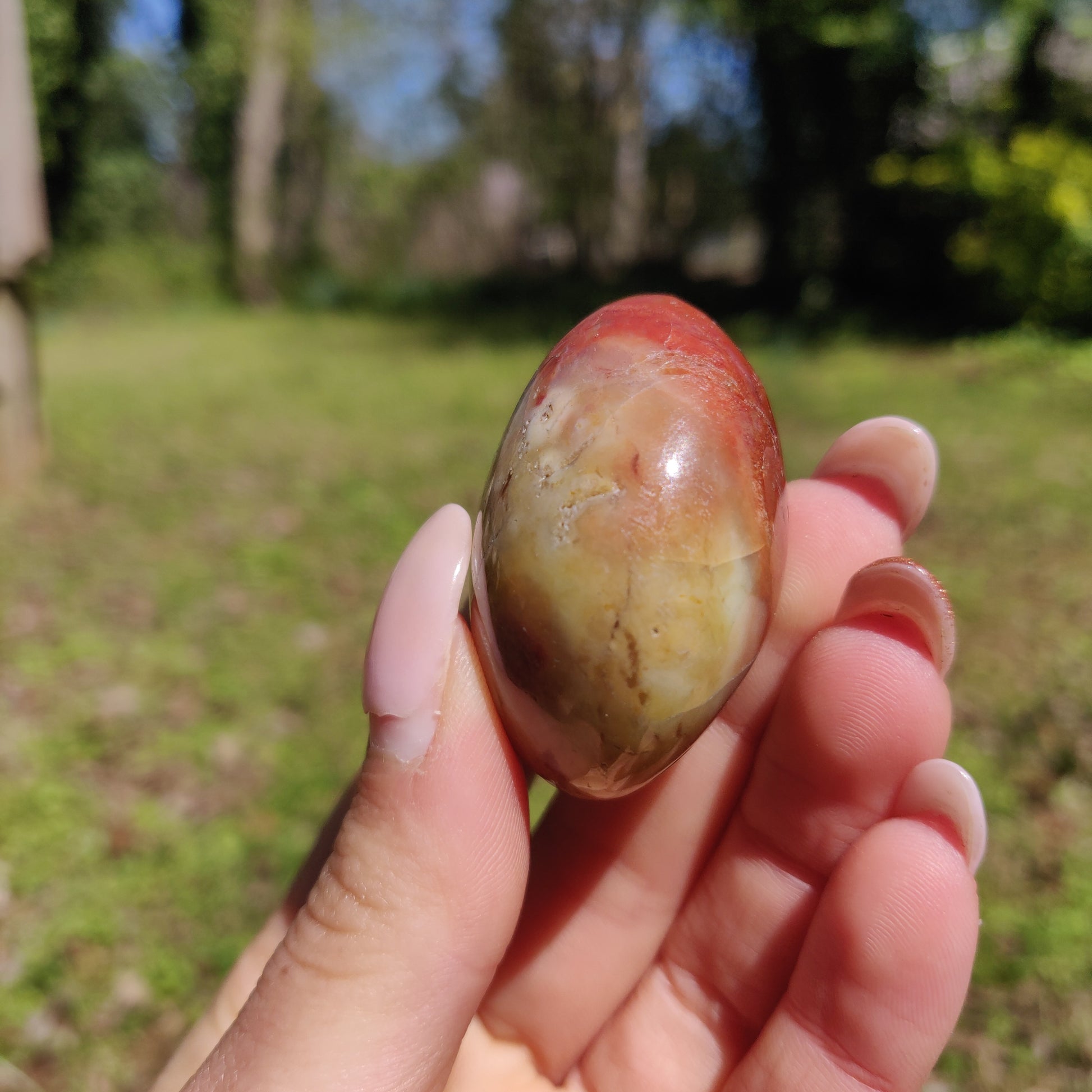 Rainbow Spirit Jasper Palm Stone (#21) - Simply Affinity