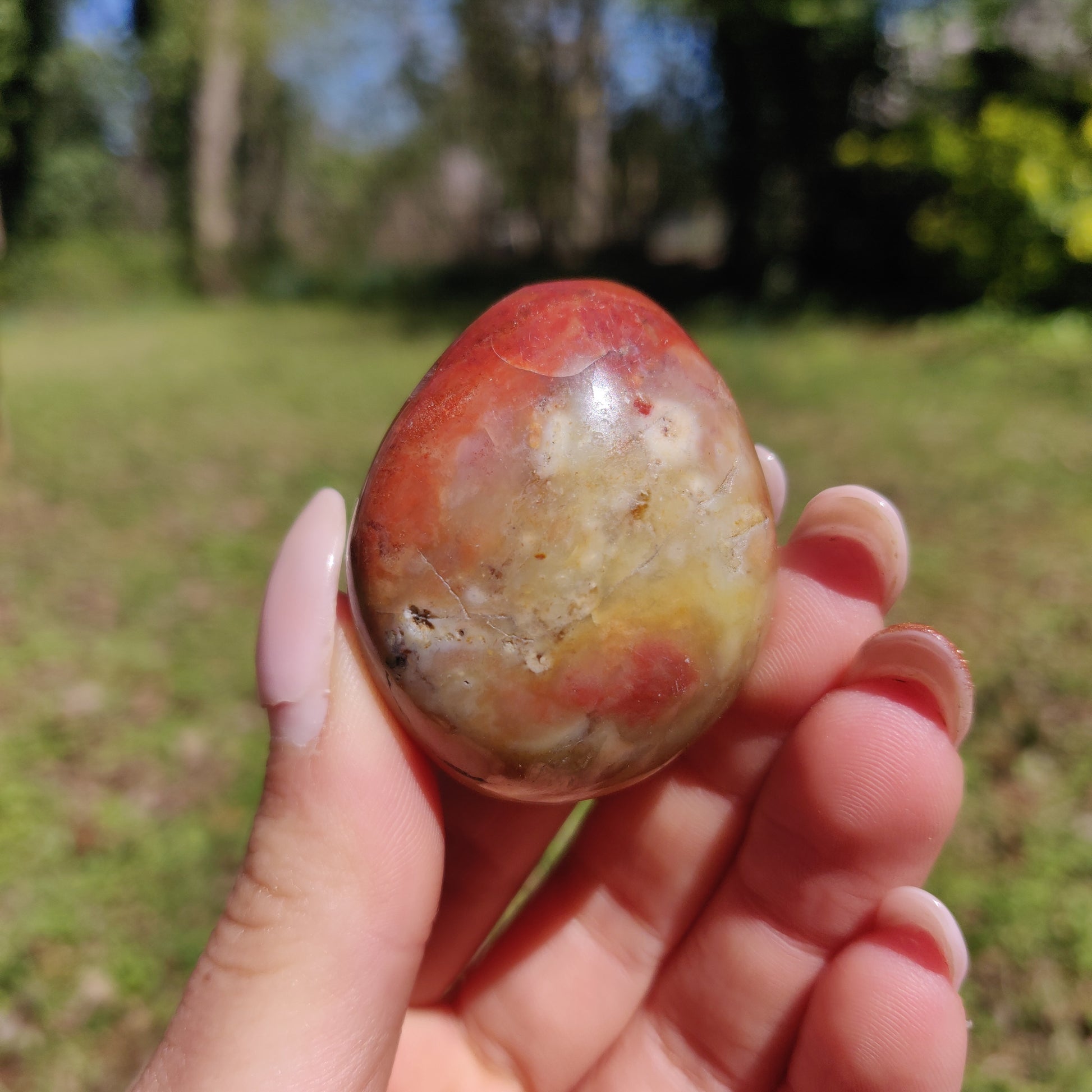 Rainbow Spirit Jasper Palm Stone (#21) - Simply Affinity