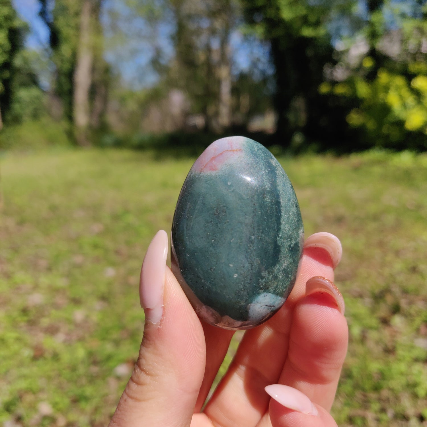 Rainbow Spirit Jasper Palm Stone (#22) - Simply Affinity