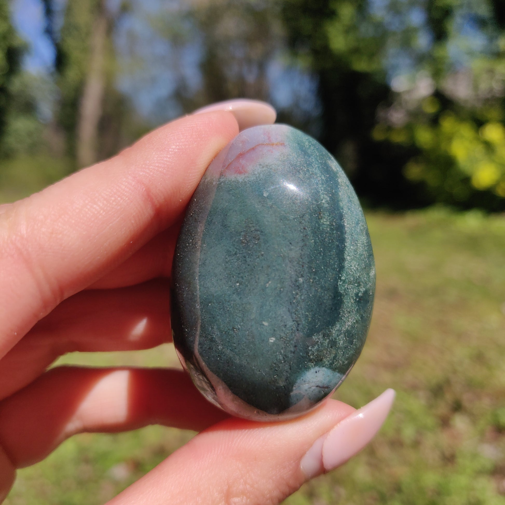 Rainbow Spirit Jasper Palm Stone (#22) - Simply Affinity