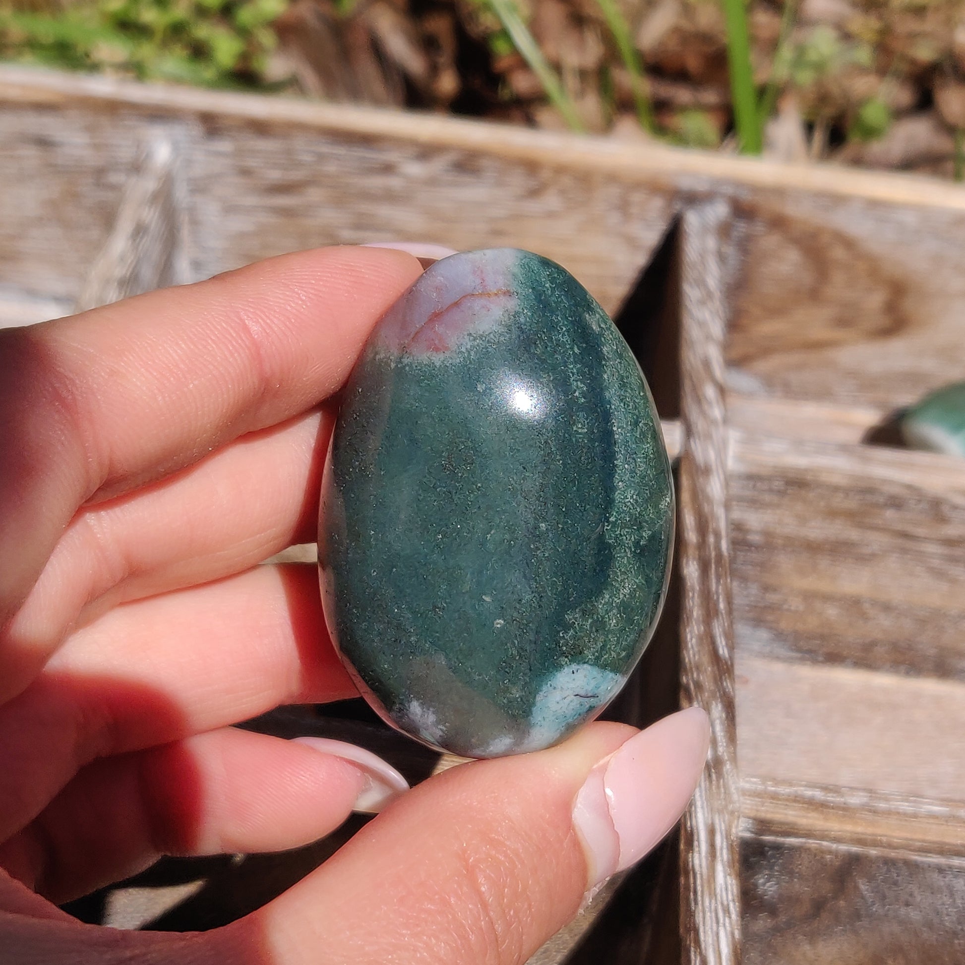Rainbow Spirit Jasper Palm Stone (#22) - Simply Affinity