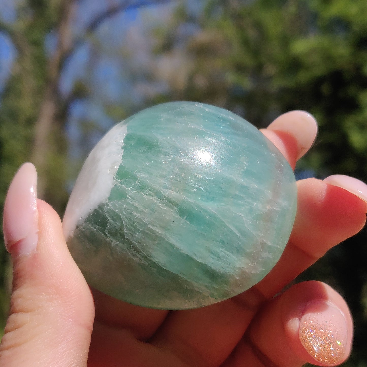 Fluorite Palm Stone (#23) - Simply Affinity