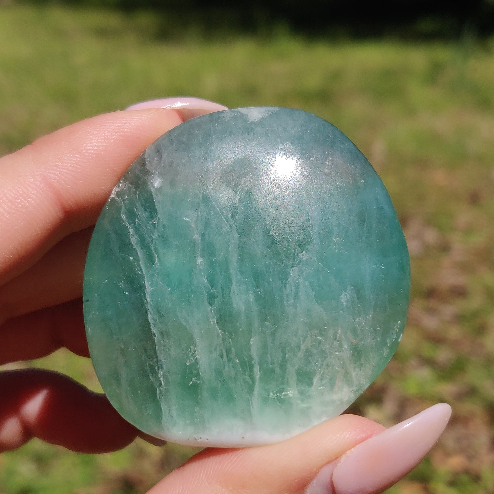 Fluorite Palm Stone (#23) - Simply Affinity