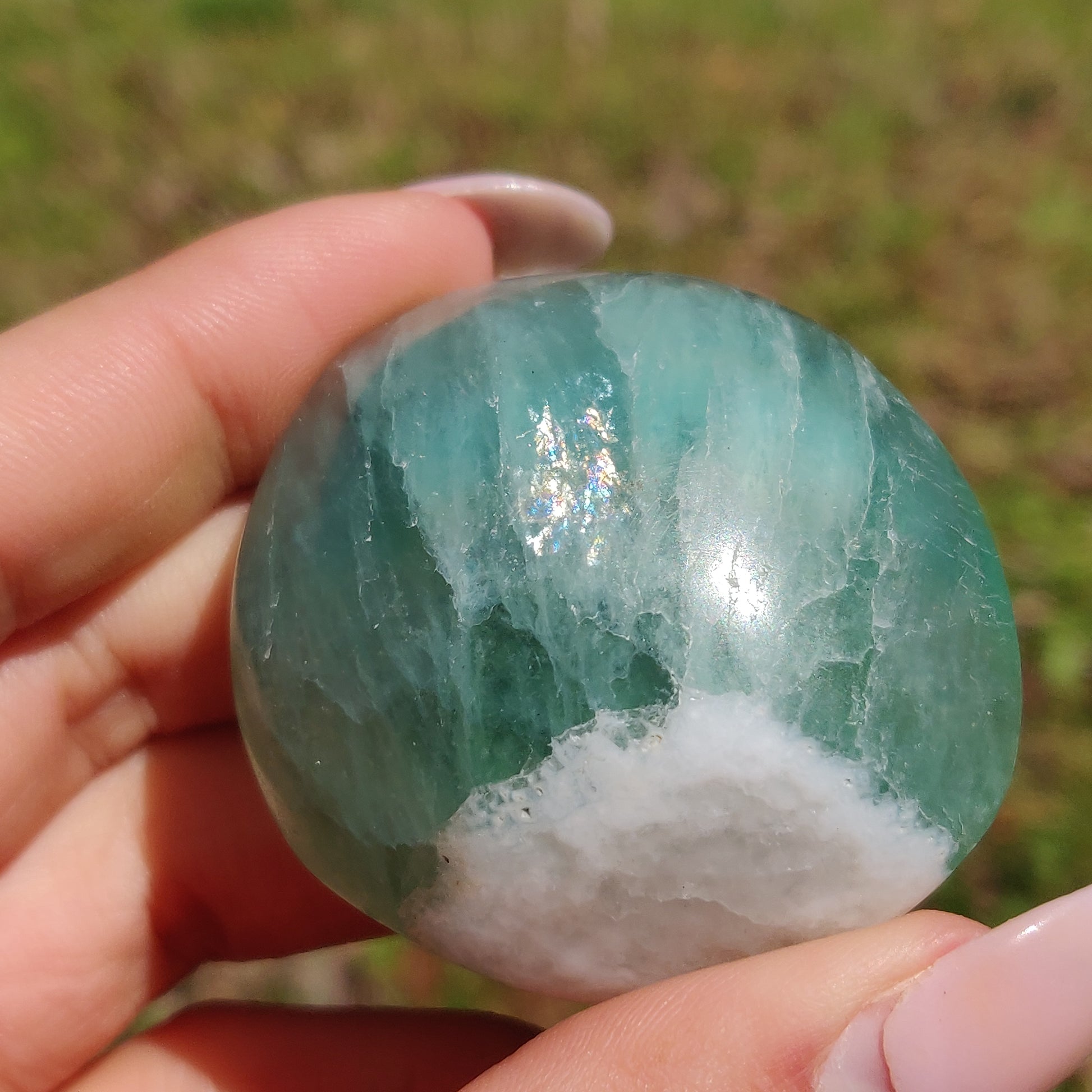 Fluorite Palm Stone (#23) - Simply Affinity