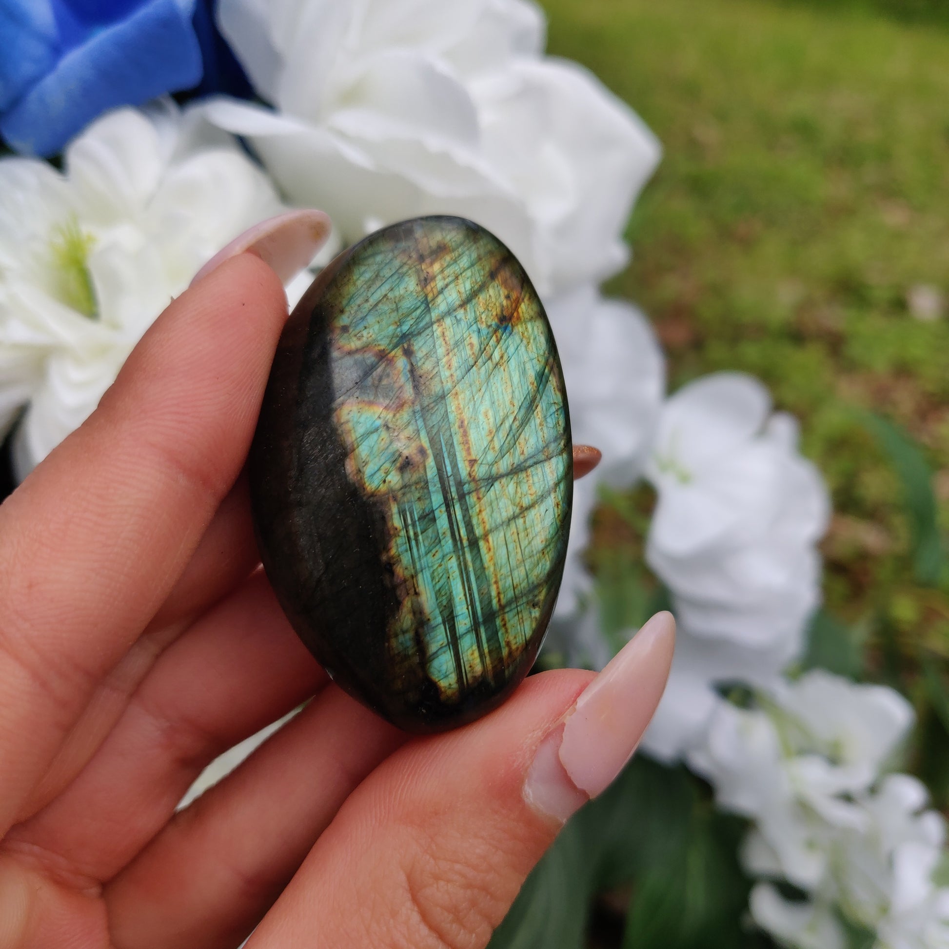 Labradorite Palm Stone (#281) - Simply Affinity