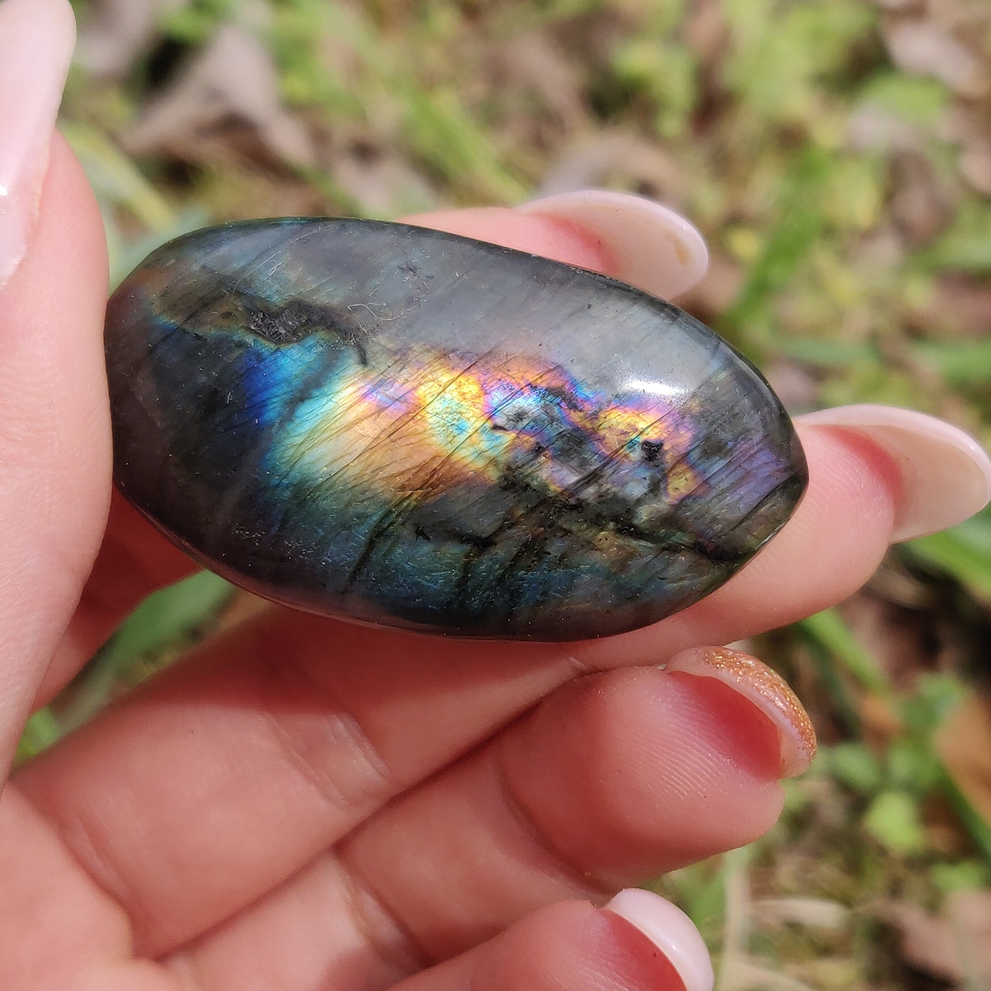 Labradorite Palm Stone (#302) - Simply Affinity