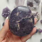 Lepidolite Palm Stone (#14a)