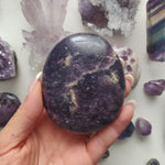 Lepidolite Palm Stone (#14a)