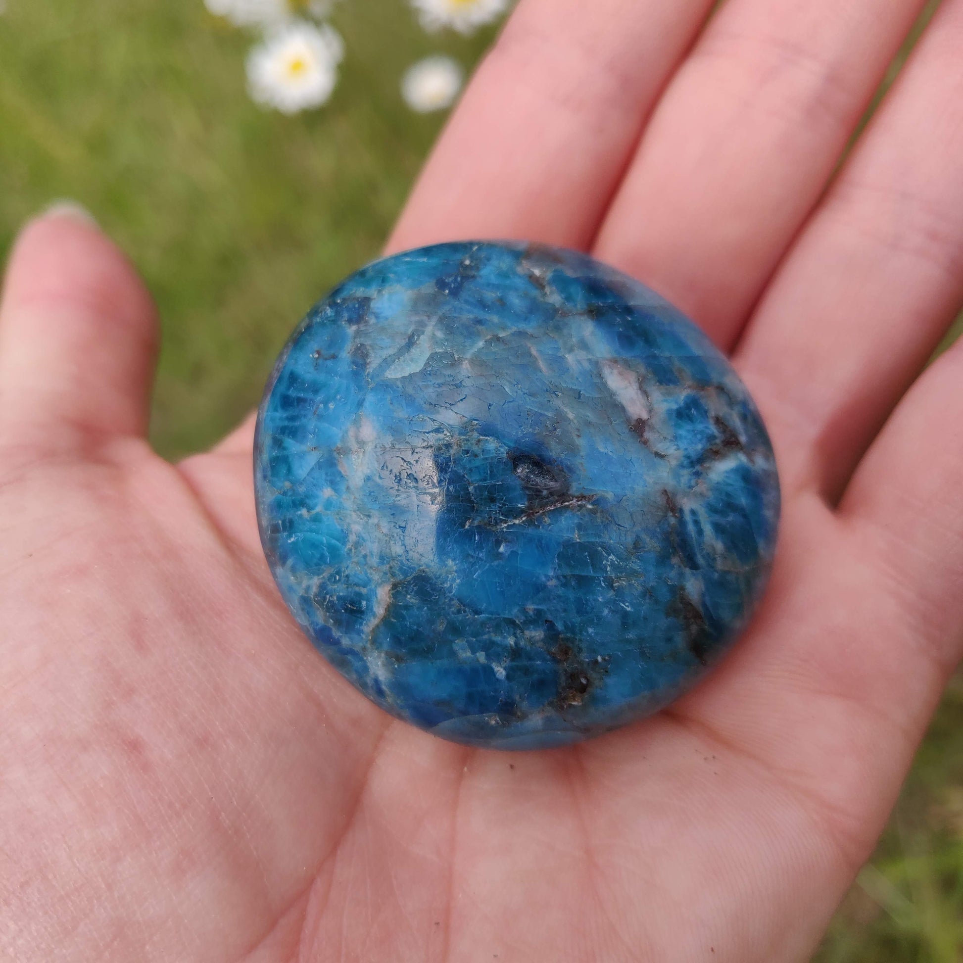 Blue Apatite Palm Stone (#2) - Simply Affinity