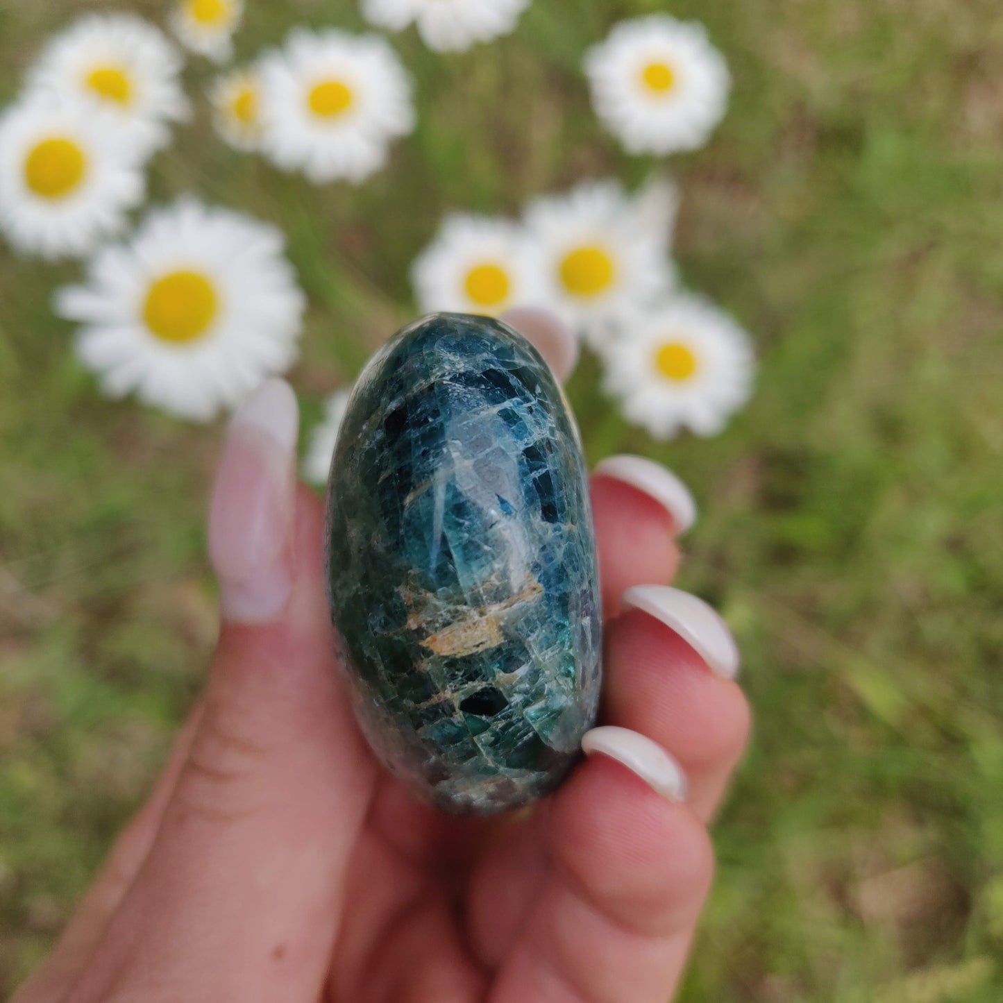 Blue Apatite Palm Stone (#4) - Simply Affinity