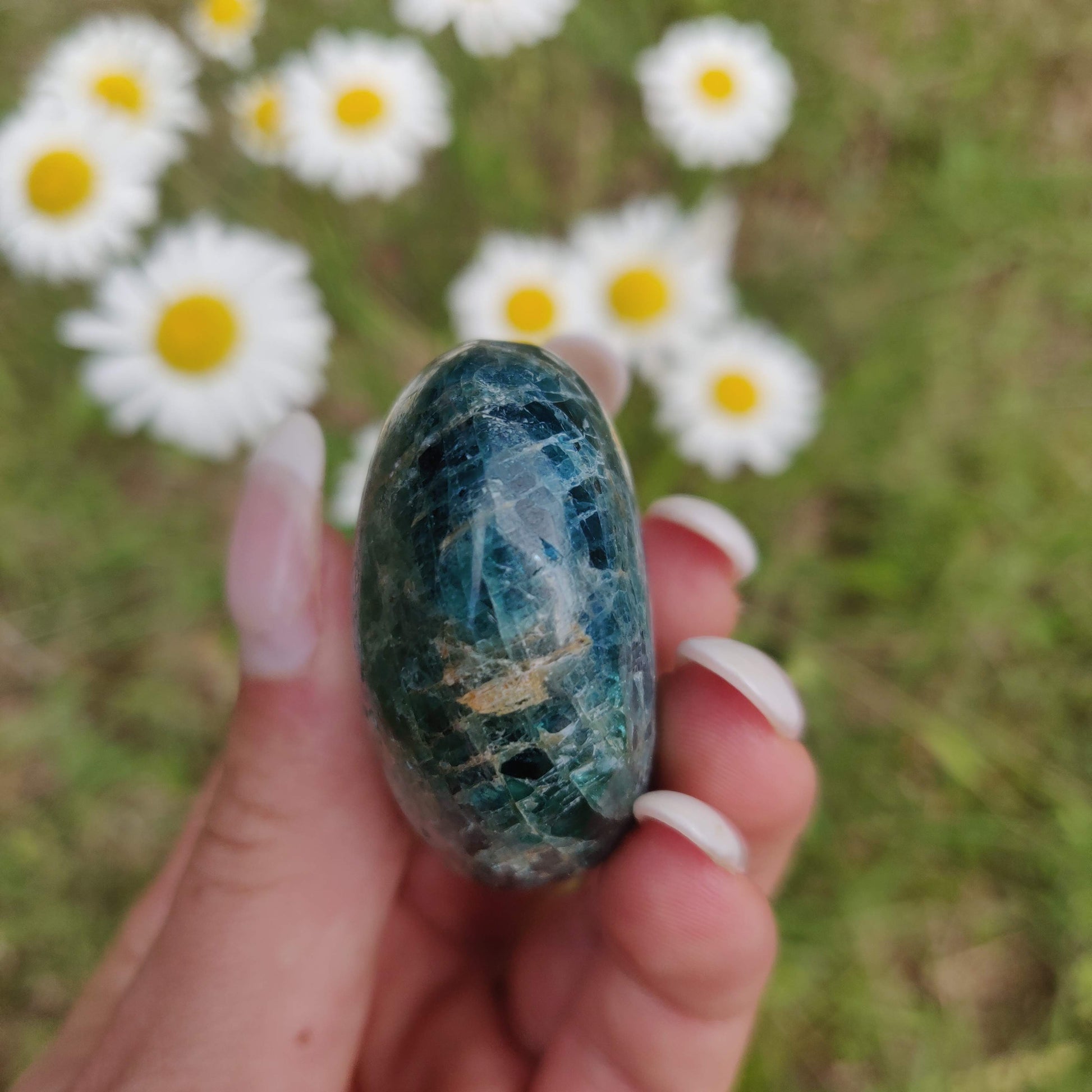 Blue Apatite Palm Stone (#4) - Simply Affinity