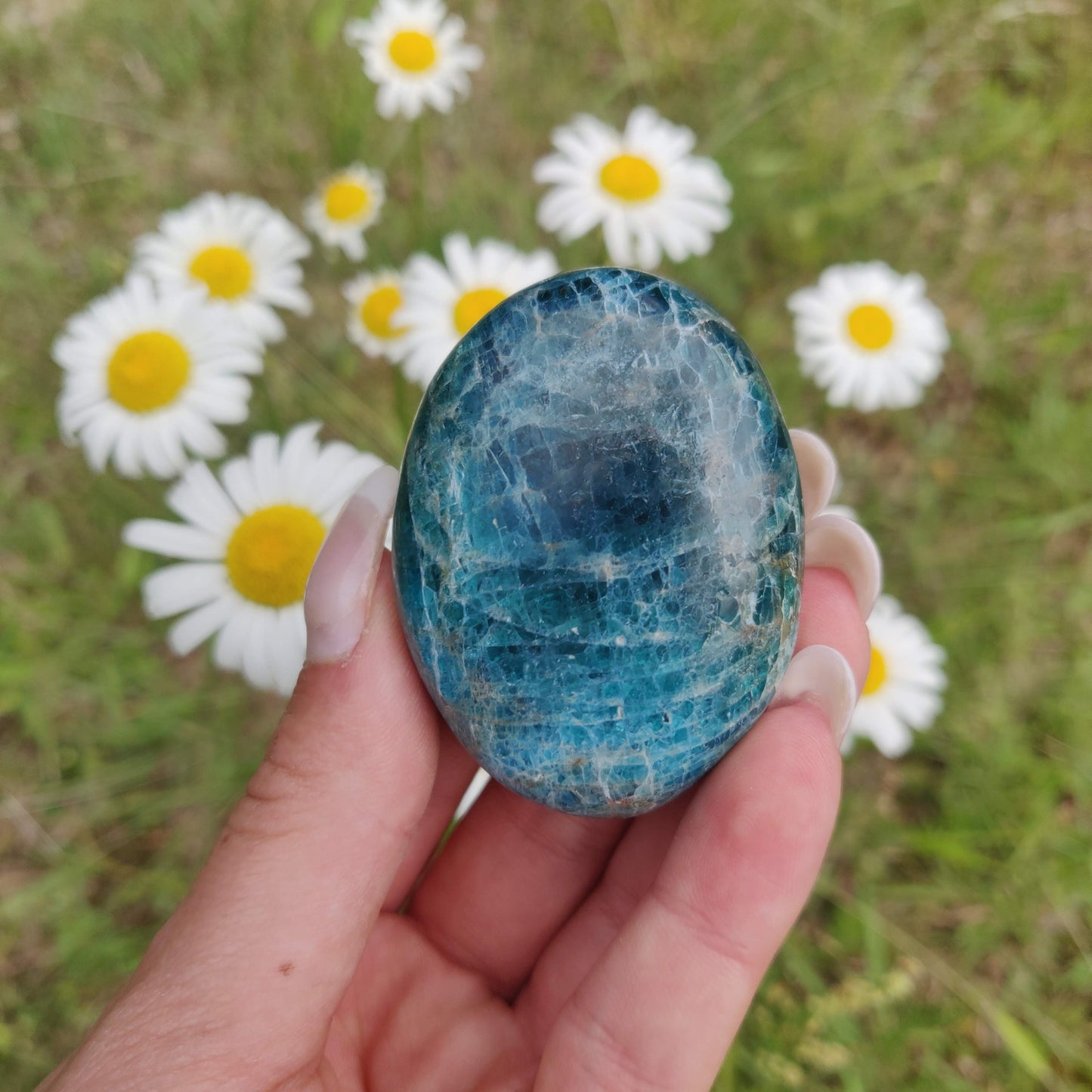 Blue Apatite Palm Stone (#4) - Simply Affinity