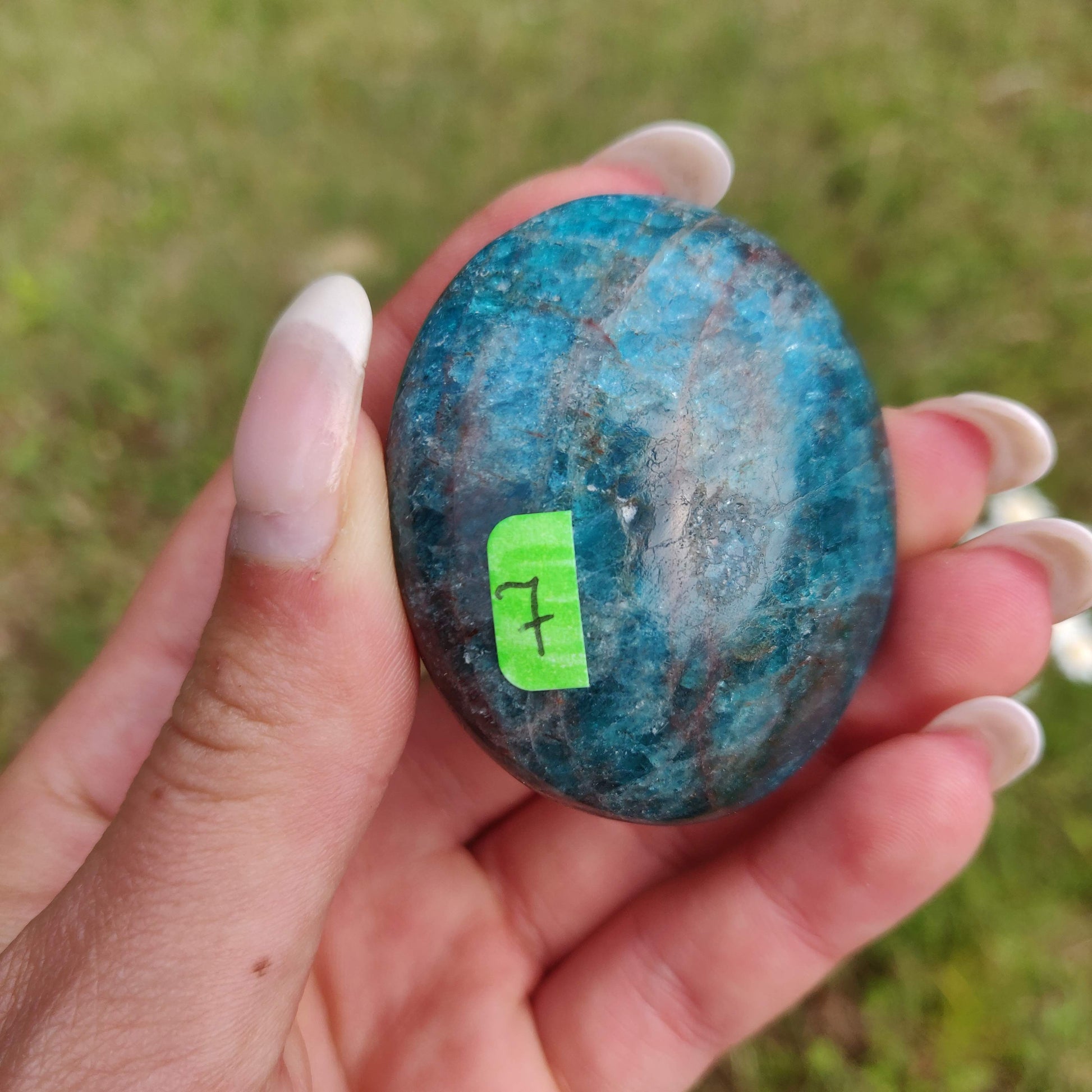 Blue Apatite Palm Stone (#7) - Simply Affinity