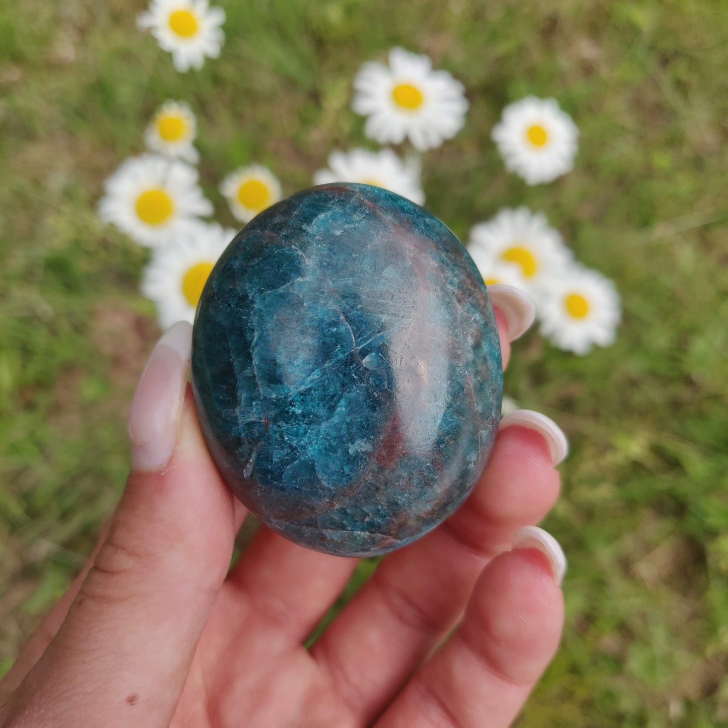Blue Apatite Palm Stone (#7) - Simply Affinity