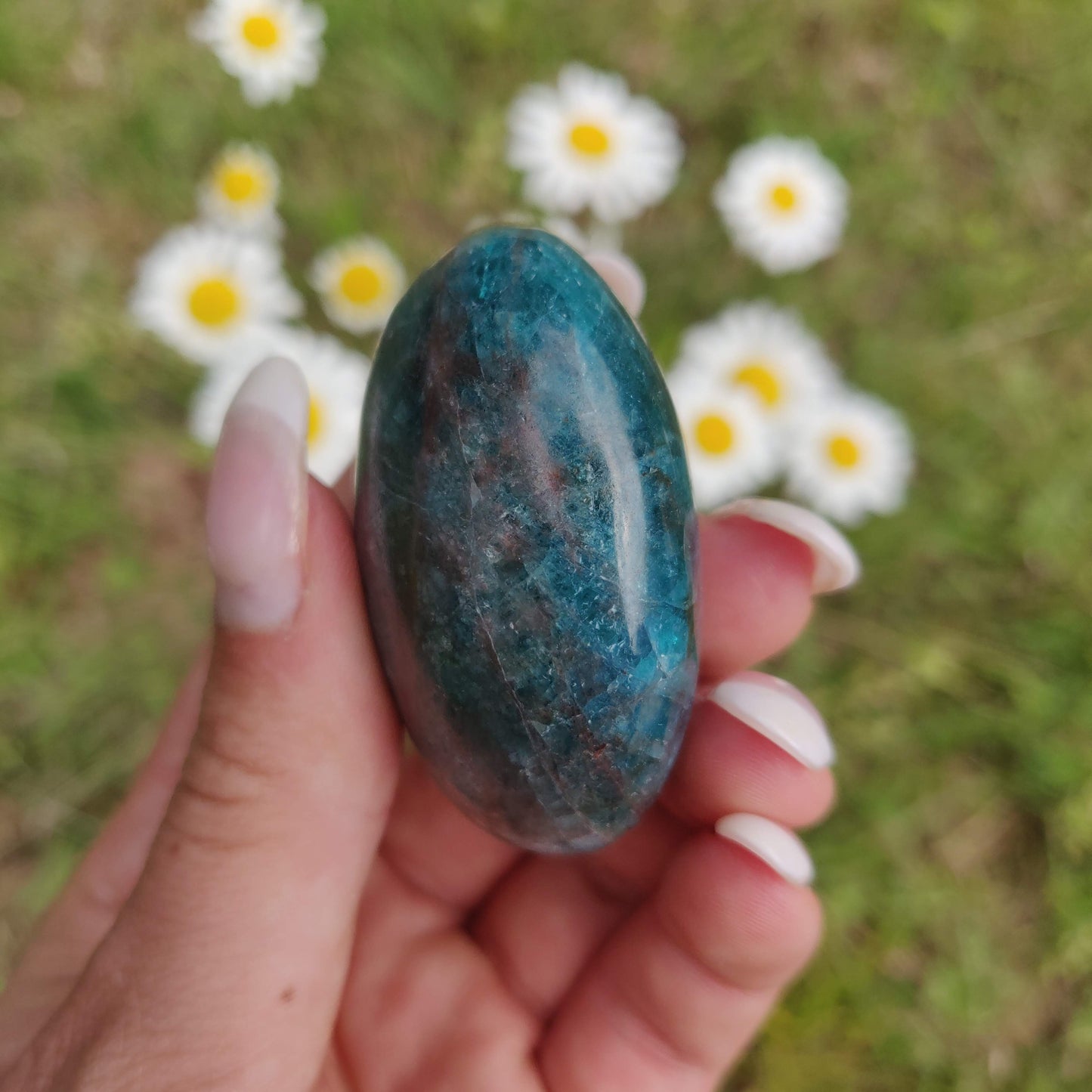 Blue Apatite Palm Stone (#7) - Simply Affinity